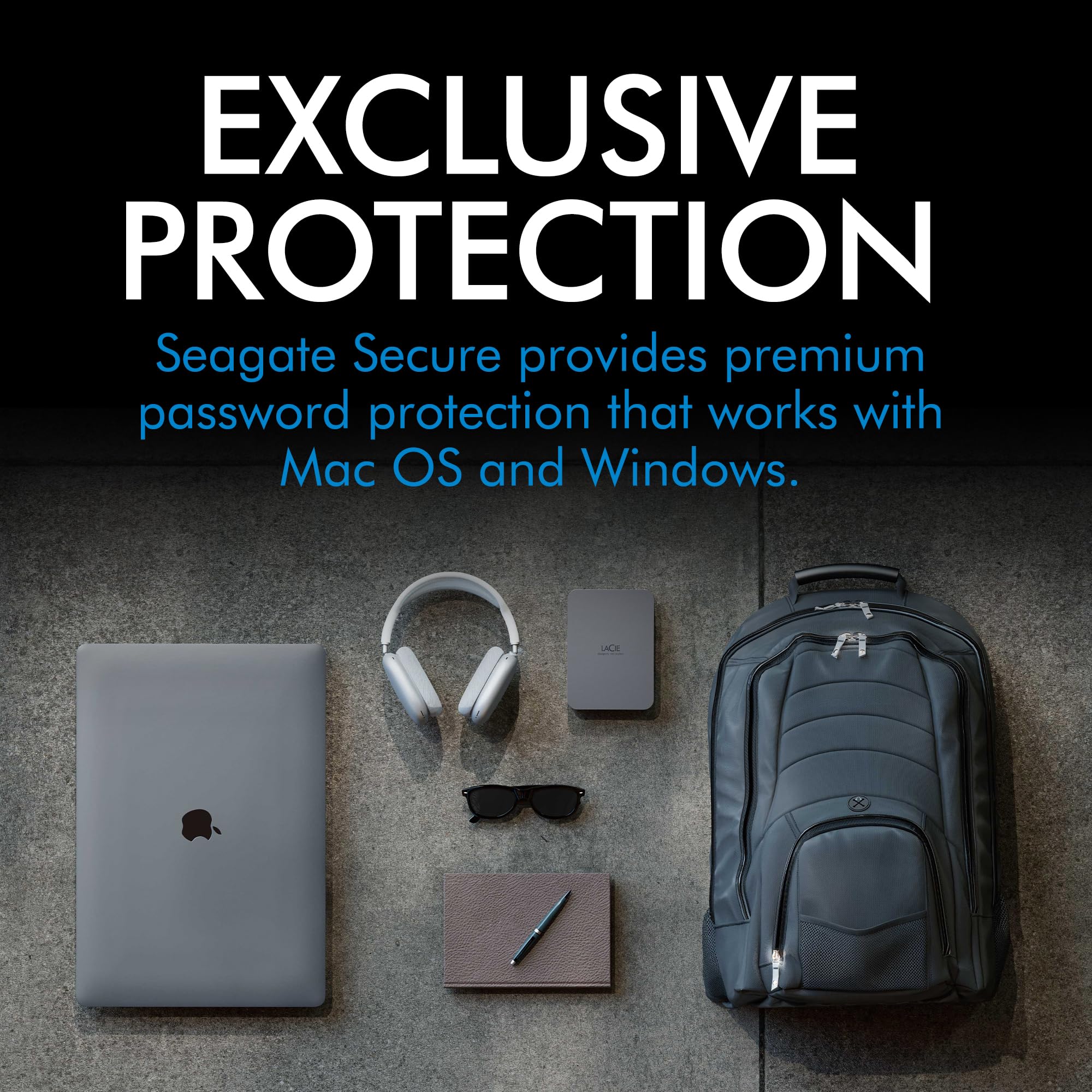 LaCie Mob Drive Secure 4TB USB 3.1 C