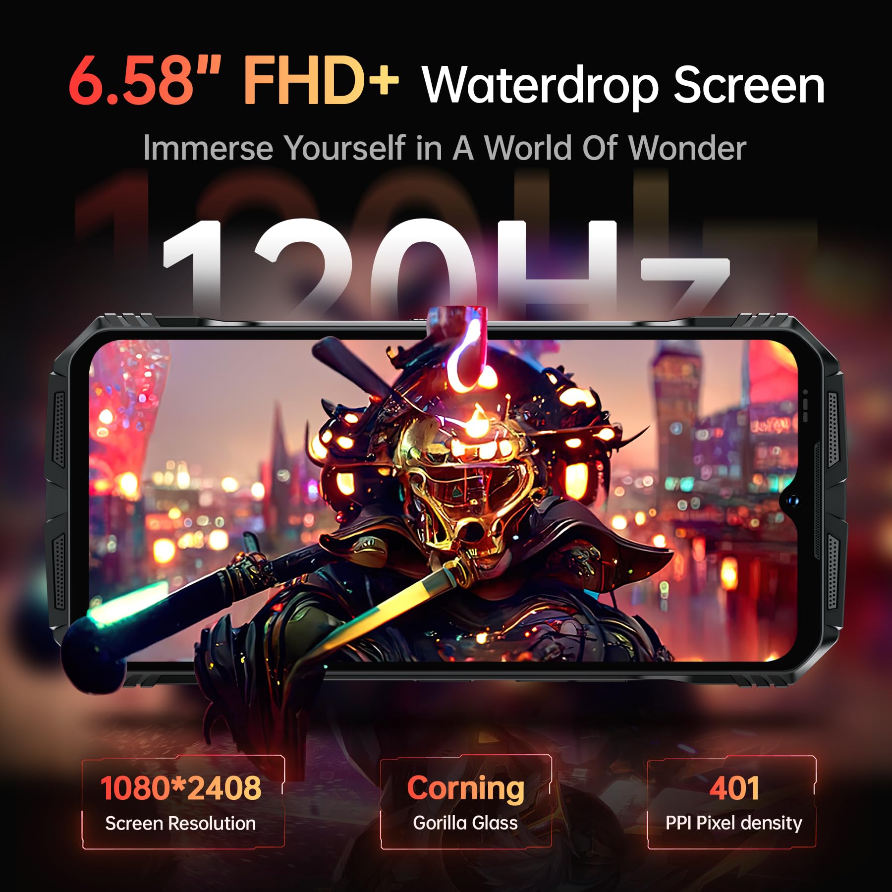 Doogee S118 (Double Sim - 6.58'', 512 Go, 8 Go RAM) Rouge