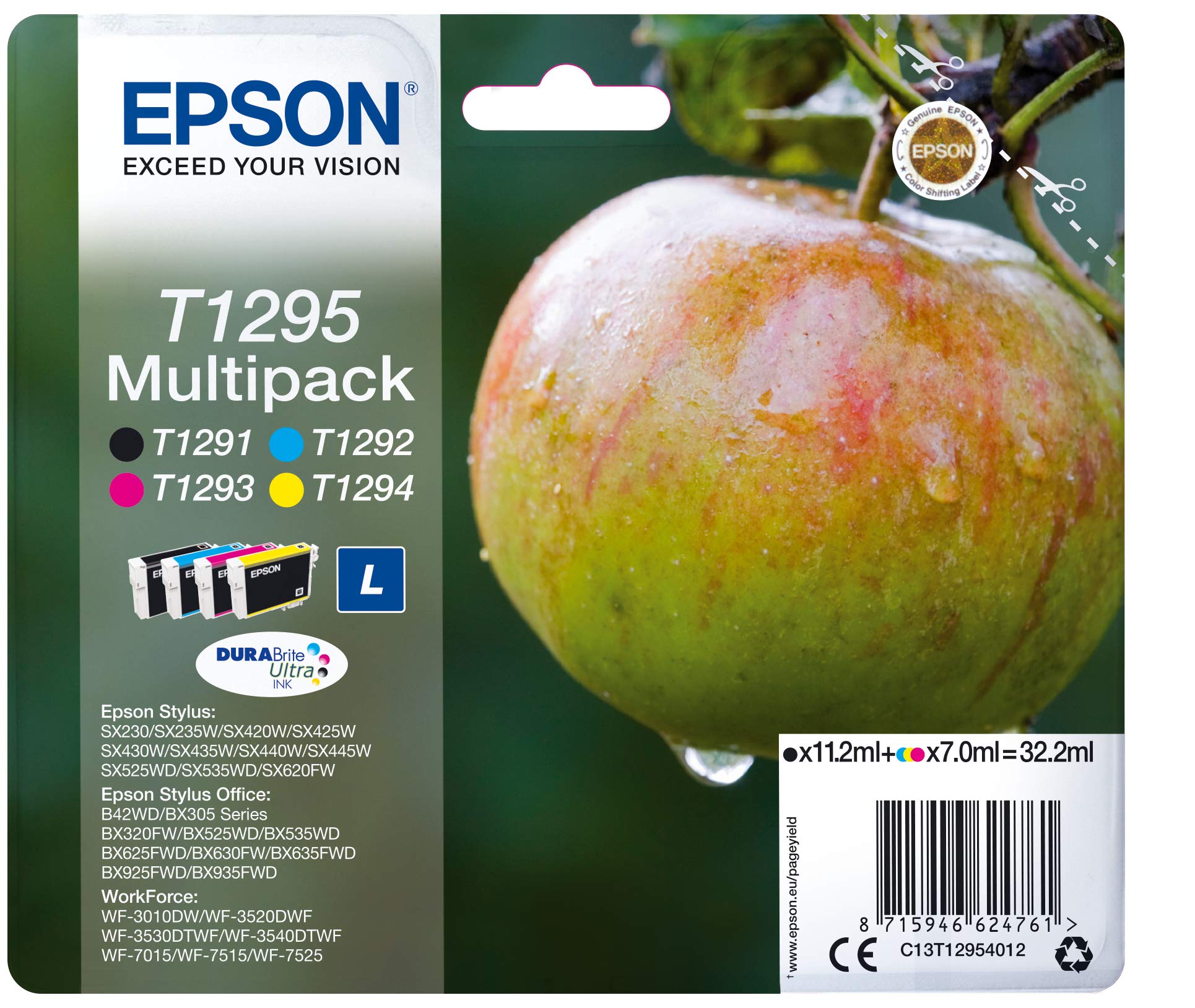 Ink/T1295 Apple 3x7ml CMY 11.2ml BK