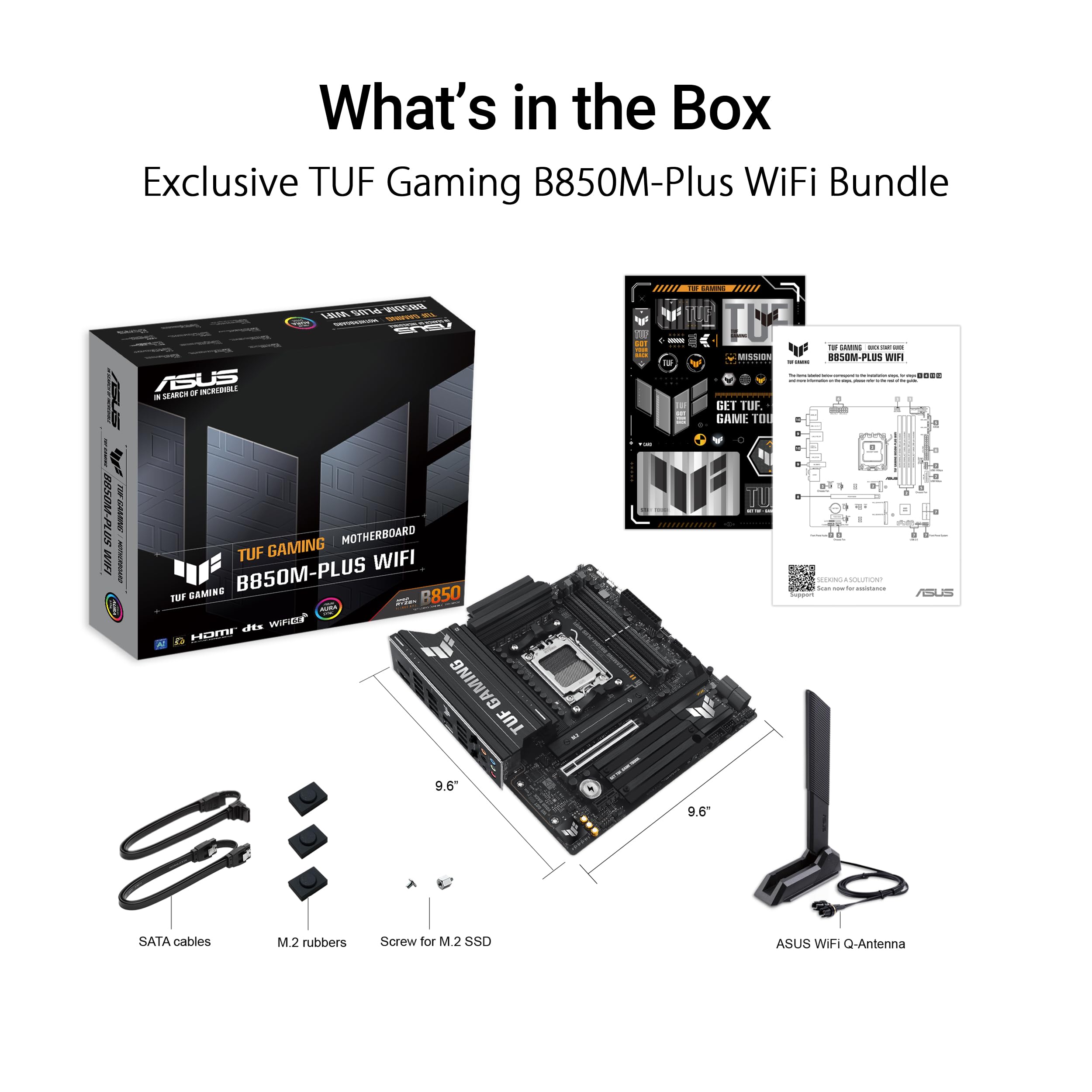 ASUS TUF GAMING B850M-PLUS WIFI AM5 DDR5 micro ATX MB 1xHDMI 1xDP 3xM.2 4xSATA