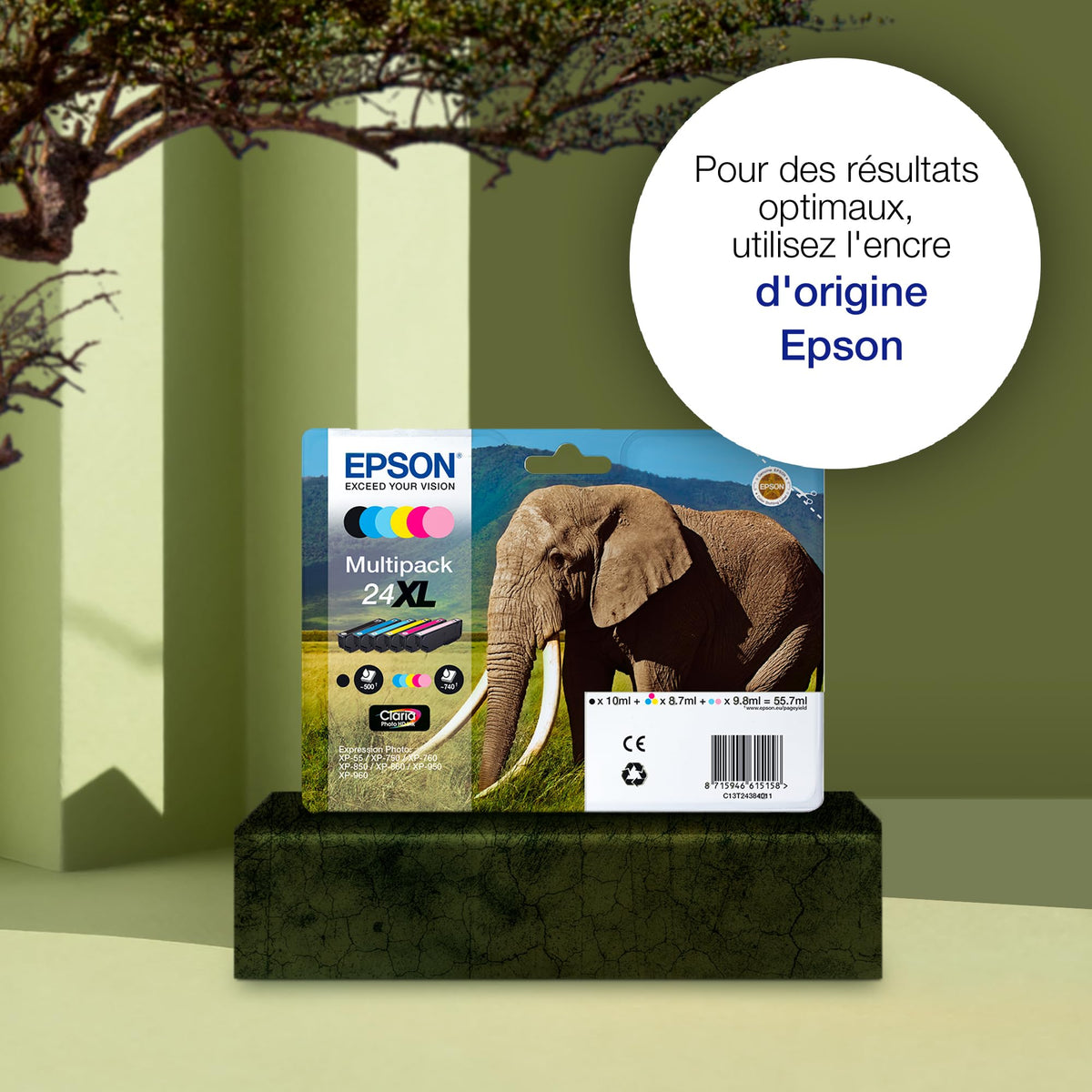 Ink/24XL Elephant 10ml BK