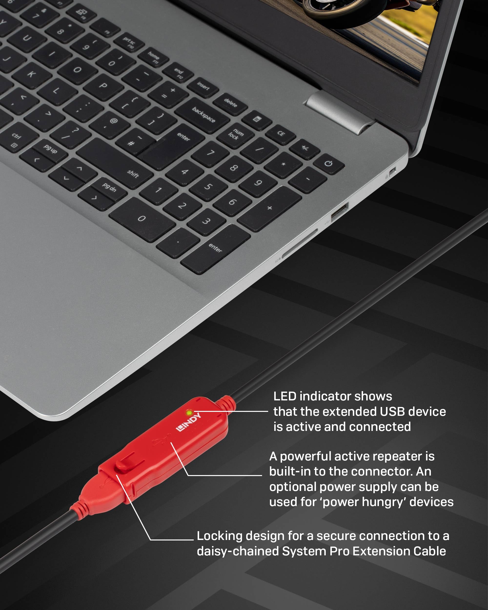 LINDY Rallonge active USB 2.0 Pro 8m