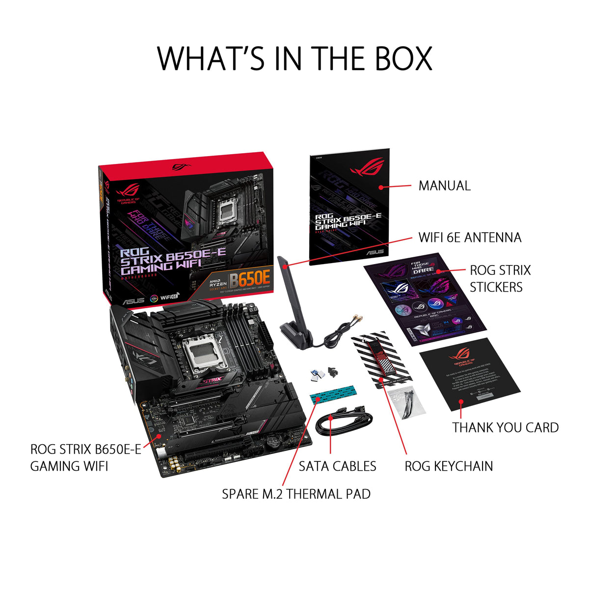ASUS ROG STRIX B650E-E GAMING WIFI AM5 DDR5 ATX MB