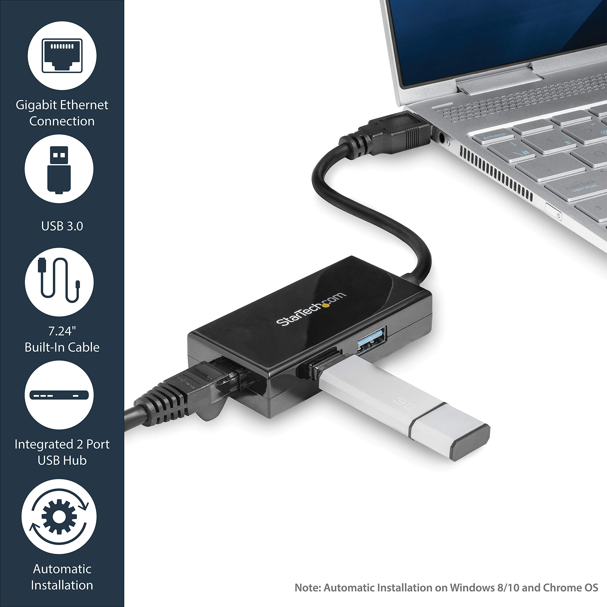 USB 3 to Gigabit Network Adapter+Hub