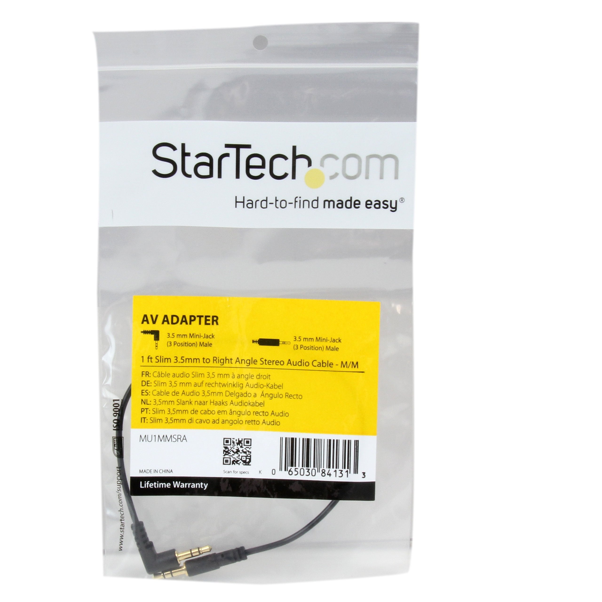 3.5mm to Right Angle Stereo Audio Cable
