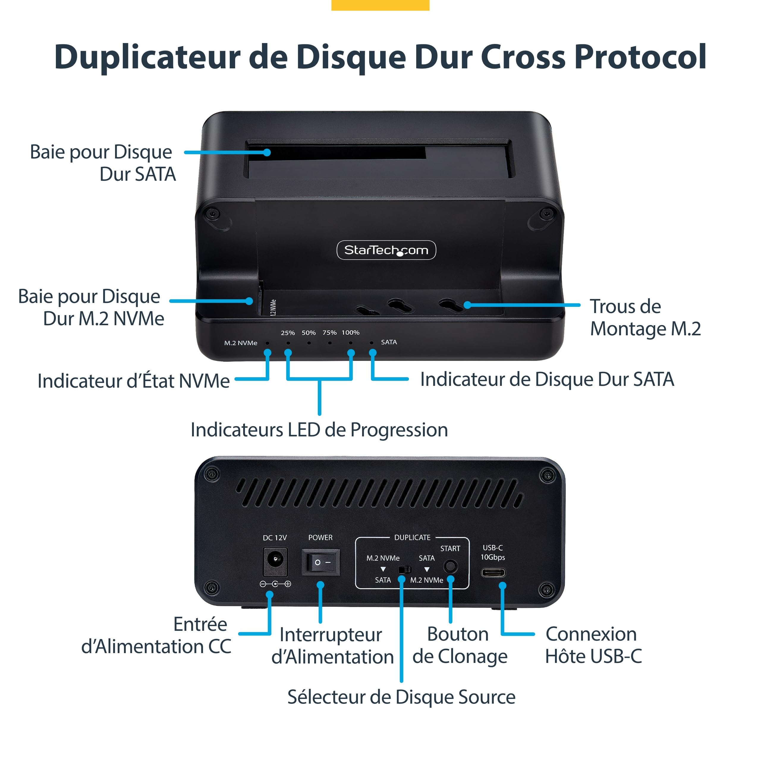 M.2 NVMe to 2.5/3.5" SATA Duplicator
