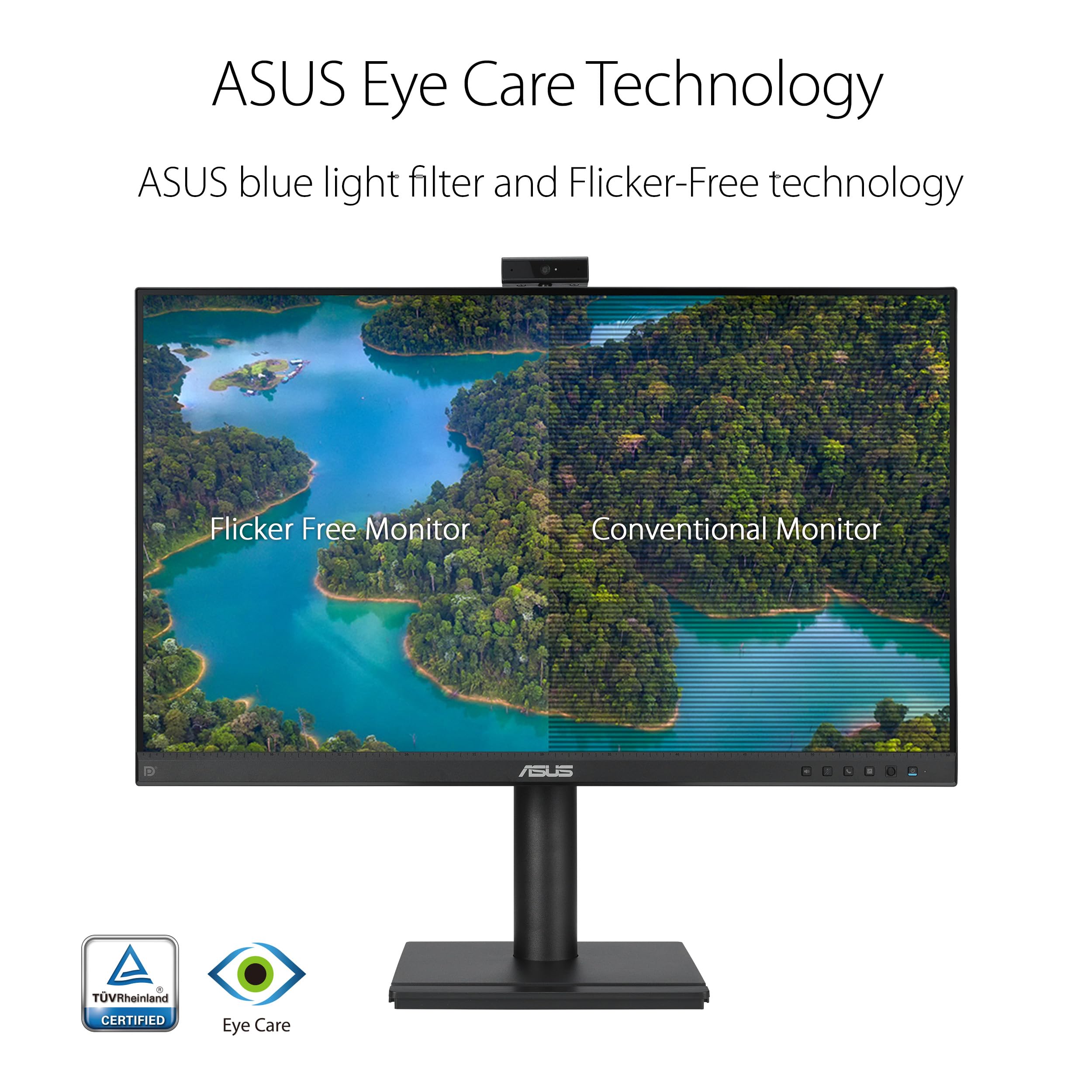 ASUS BE249QFK Video Conferencing monitor 23.8p IPS WLED FHD 16:9 100Hz 250cd/m2 5ms HDMI DP D-Sub 2.0M Camera Black
