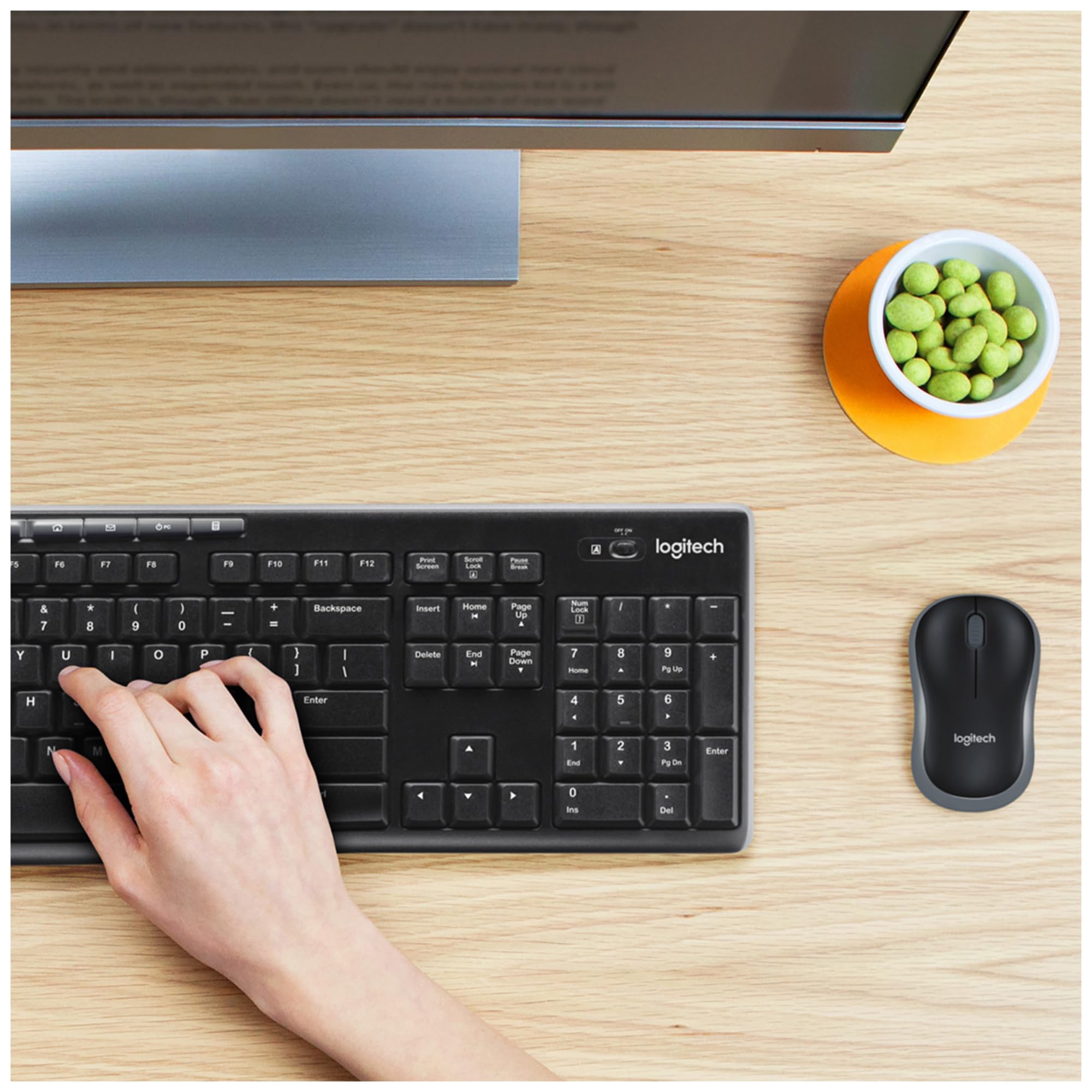 Logitech MK270 clavier Souris incluse Maison RF sans fil QWERTY US International Noir