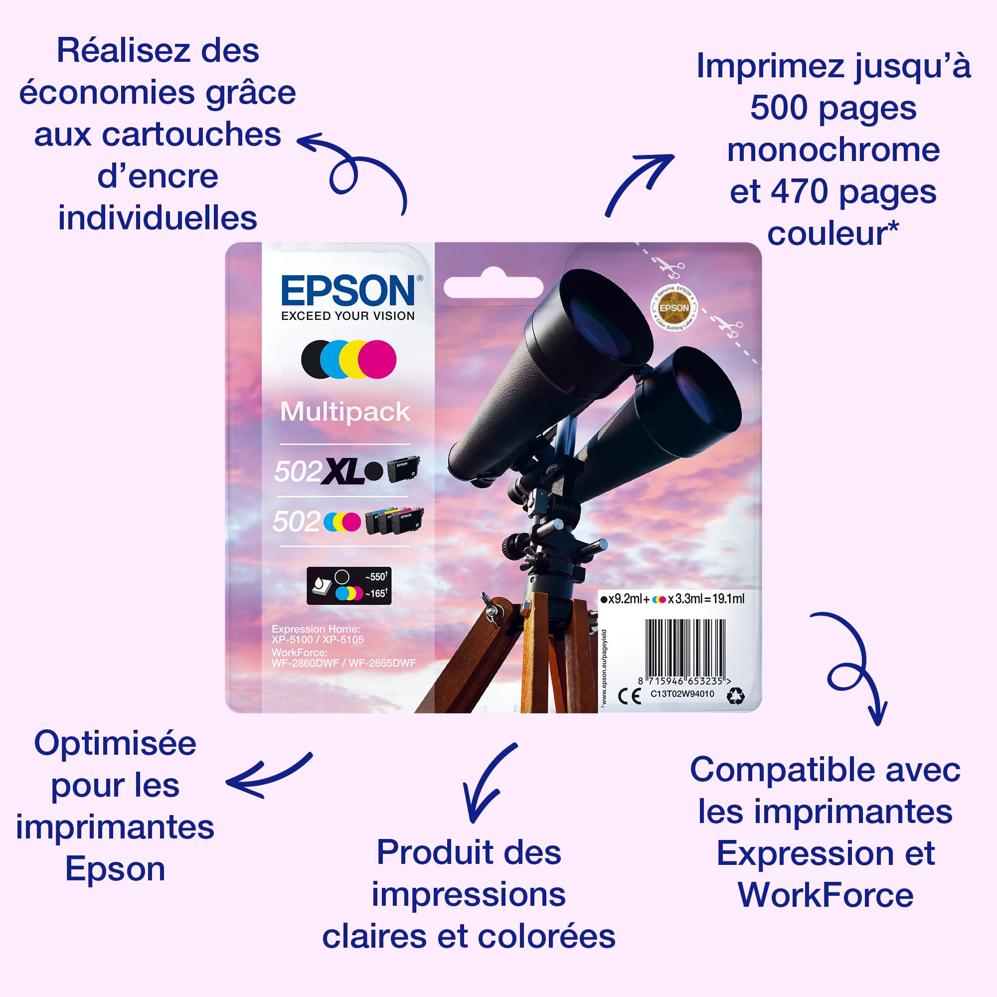 EPSON 4LB Singlepack Black 502 Ink