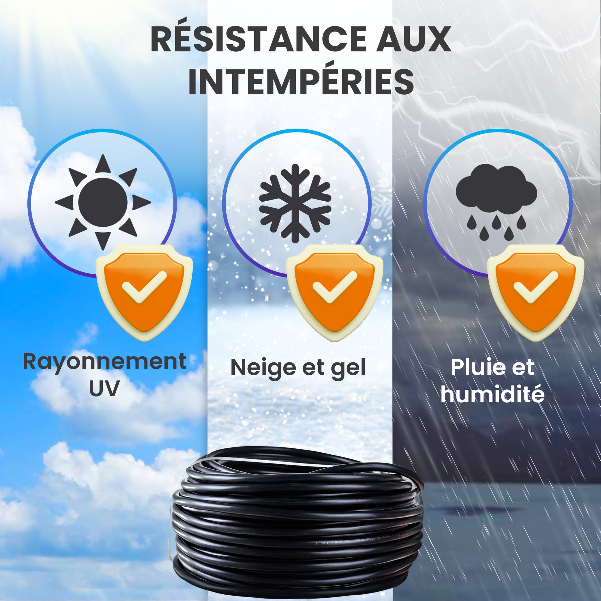 Extralink CAT5E FTP (F/UTP) V2 OUTDOOR TWISTED PAIR 305M - Kabel - Netzwerk câble de réseau Noir F/UTP (FTP) Rond