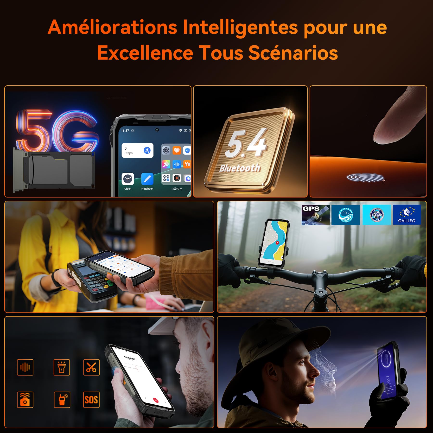Blackview XPLORE 2 (5G - Écran 6.73'' - 1 To, 16 Go RAM - 20 000 mAh) Noir