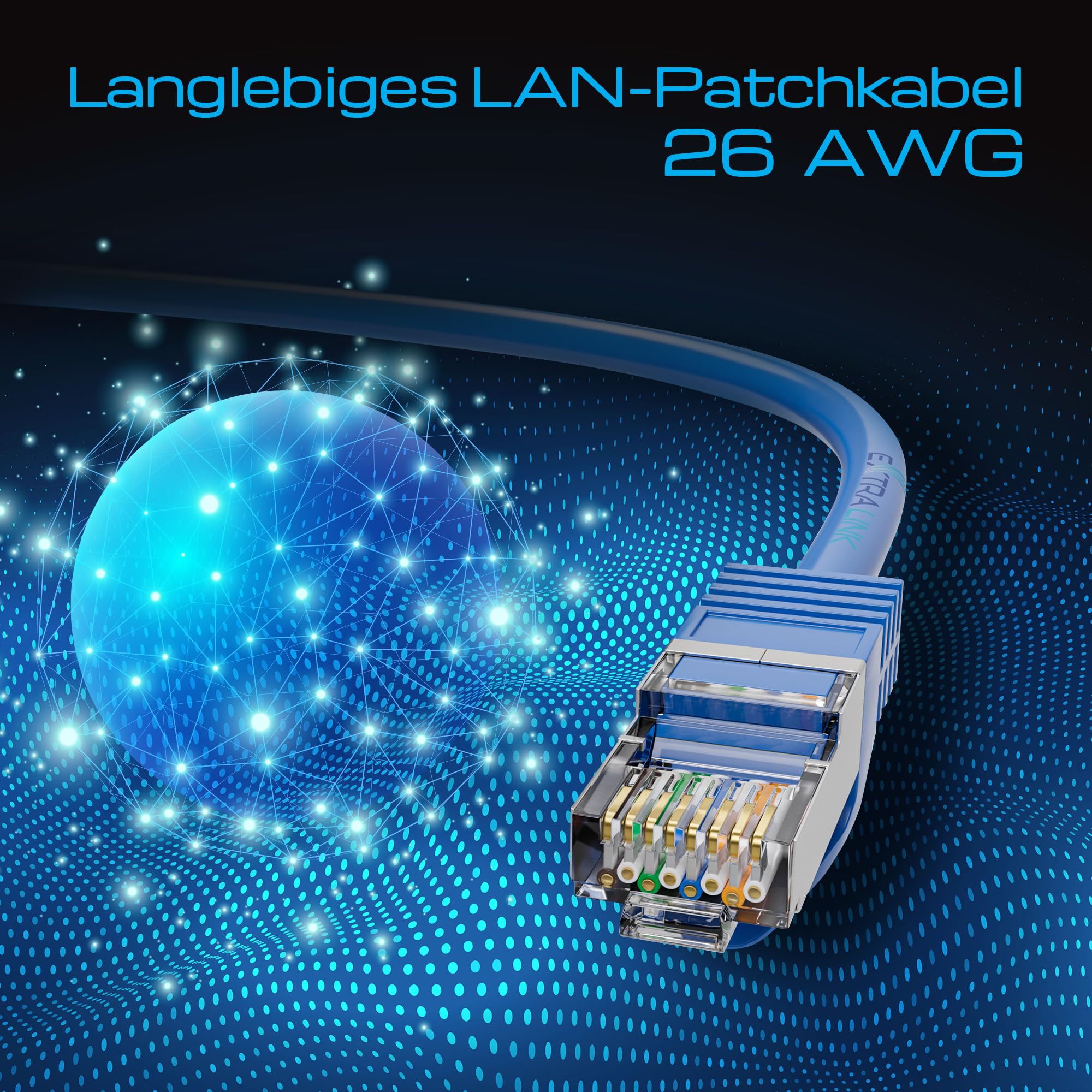 Extralink EX.6549 câble de réseau Bleu Cat6a SF/UTP (S-FTP)