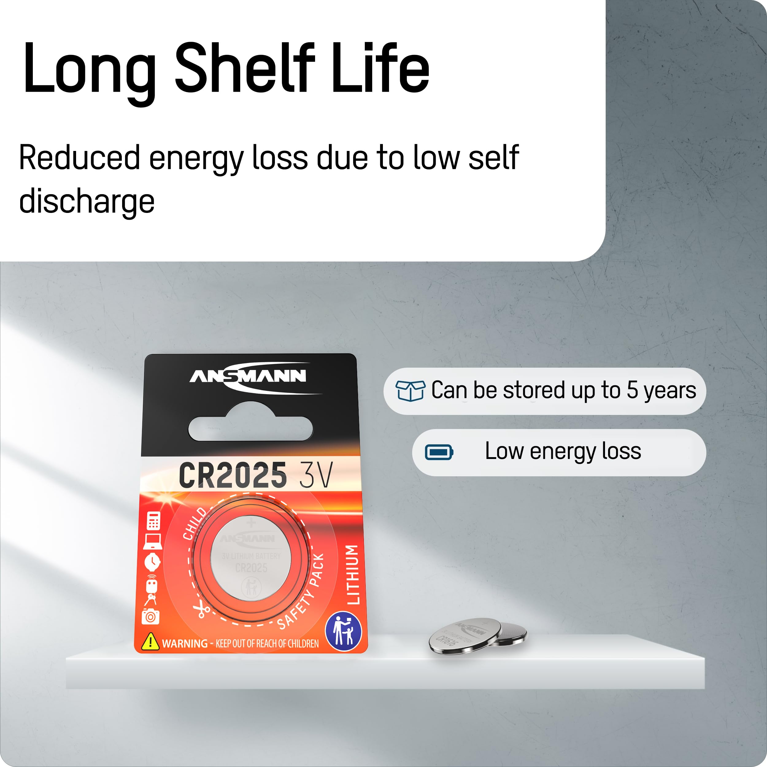 ANSMANN Piles lithium 5020142 CR2025 blister de 1