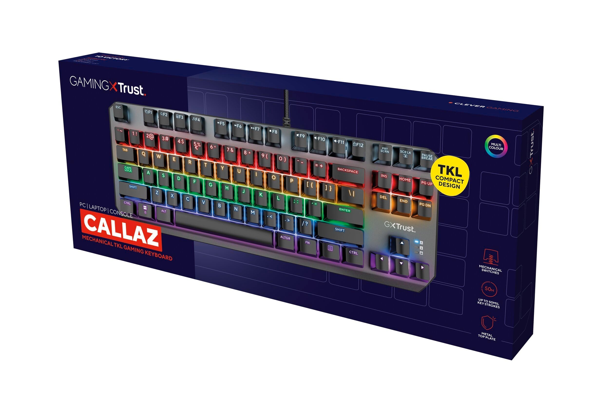 TRUST Clavier mécanique CALLAZ TKL - GXT834 (FR)