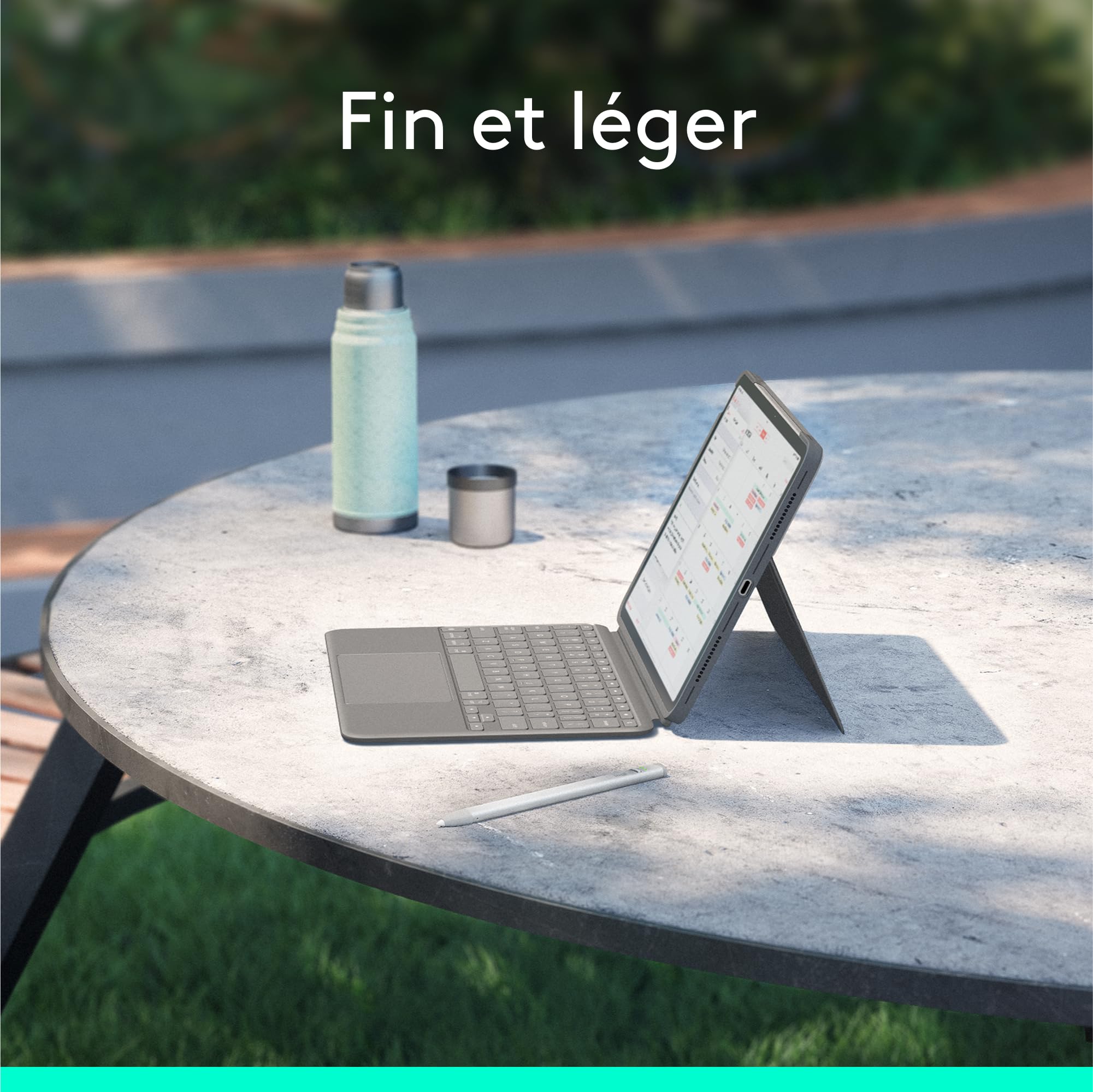 LOGITECH Combo Touch iPad Air 11p M2 OXFORD GREY (FRA)