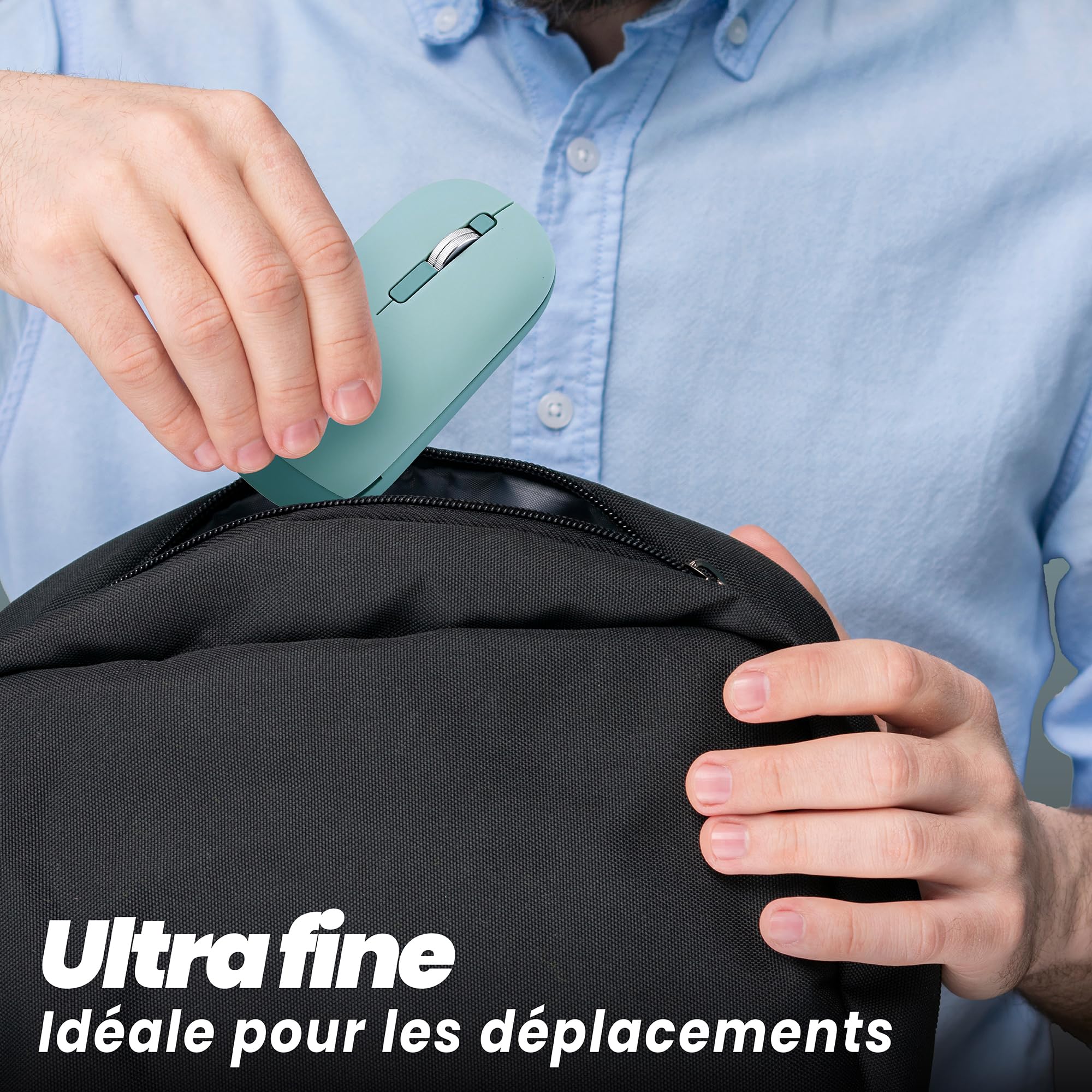 TNB COLOR - Souris sans fil double mode de connexion - bleu