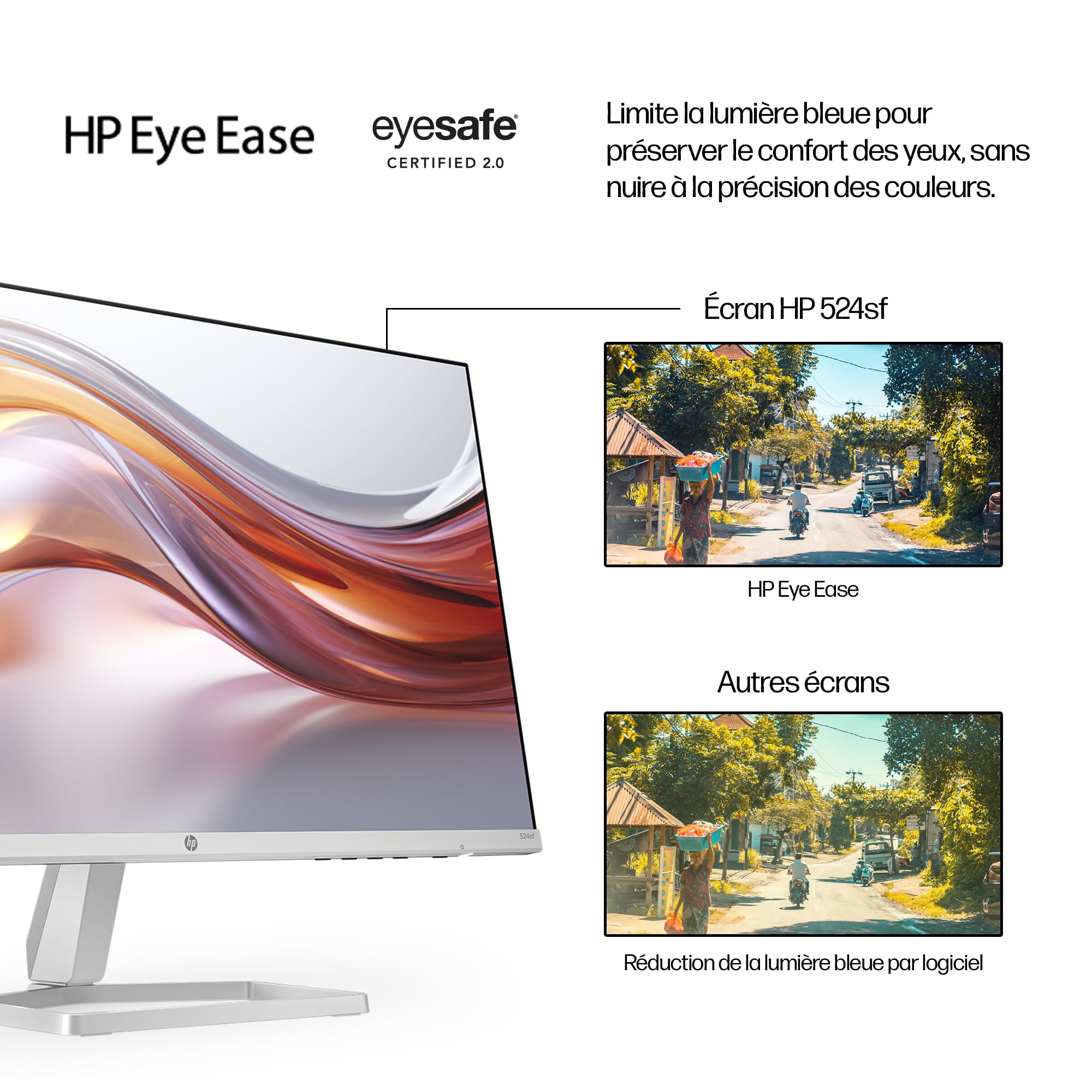 "HP Series 5 23.8 inch FHD Monitor - 524sf écran plat de PC 60,5 cm (23.8"") 1920 x 1080 pixels LCD Argent"