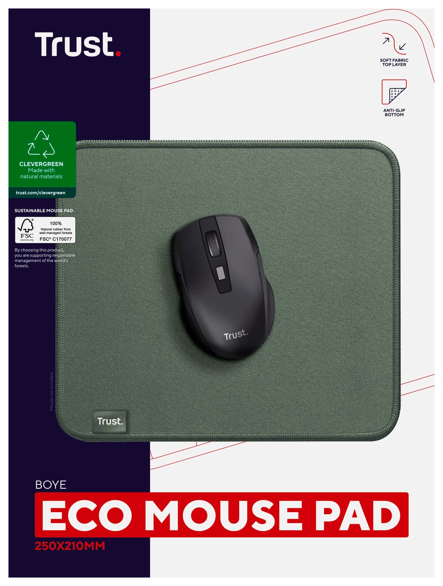 TRUST Tapis de souris BOYE ECO - Green