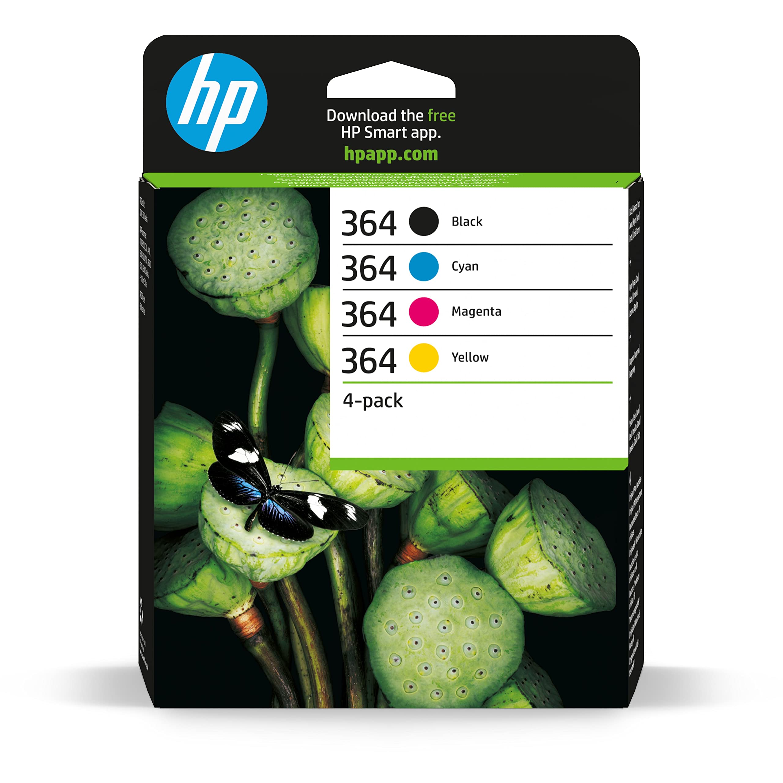 HP 364 original CMYK Ink cartridge N9J73AE Combo 4-Pack Standard Capacity