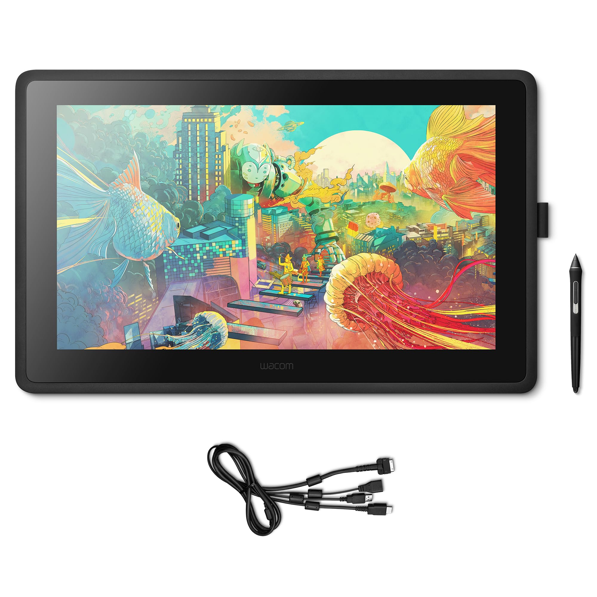 WACOM Écran interactif Cintiq 22 - Écran LCD 21.5" + Stylet Pro Pen 2 - Noir