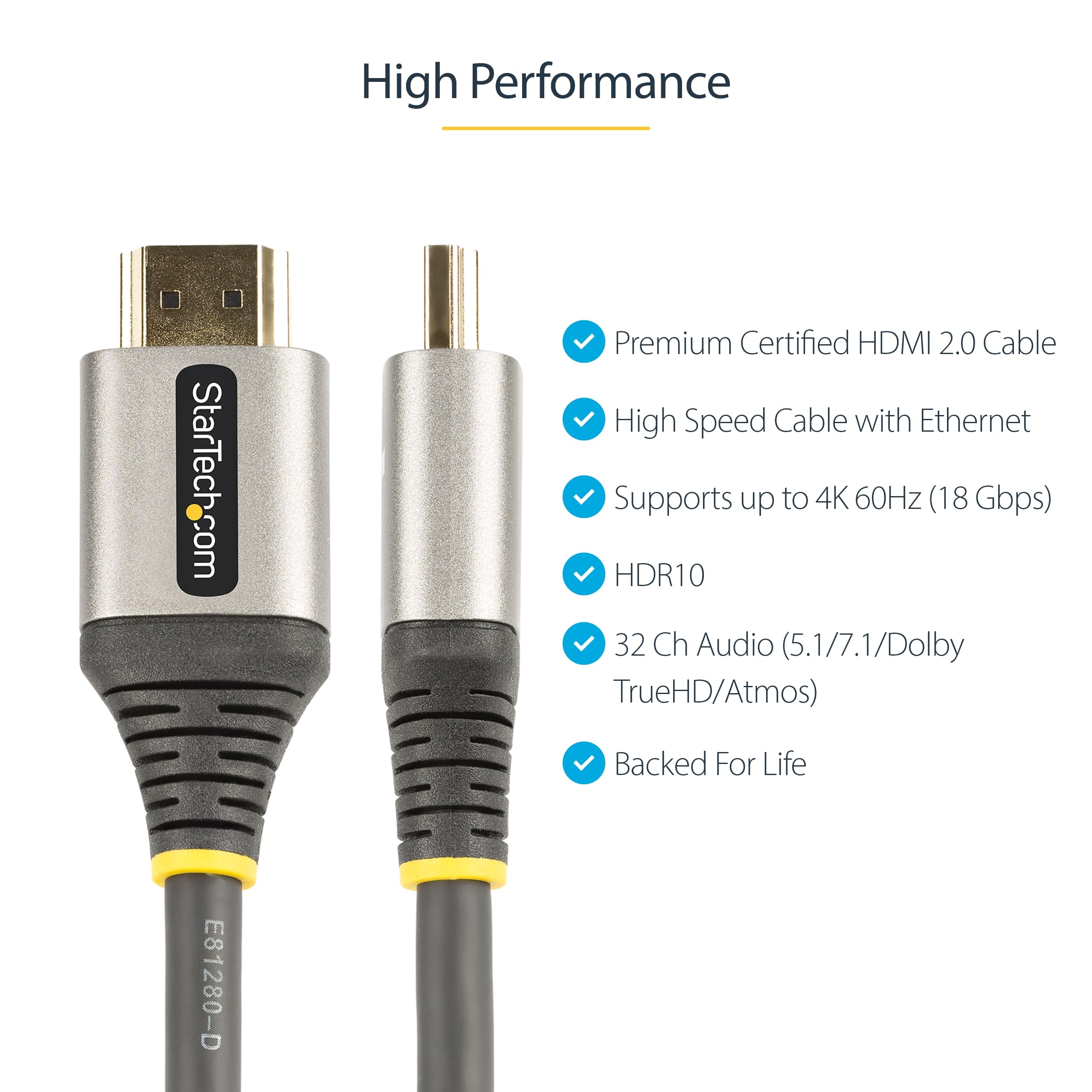 16ft/5m Certified HDMI 2.0 Cable 4K 60Hz