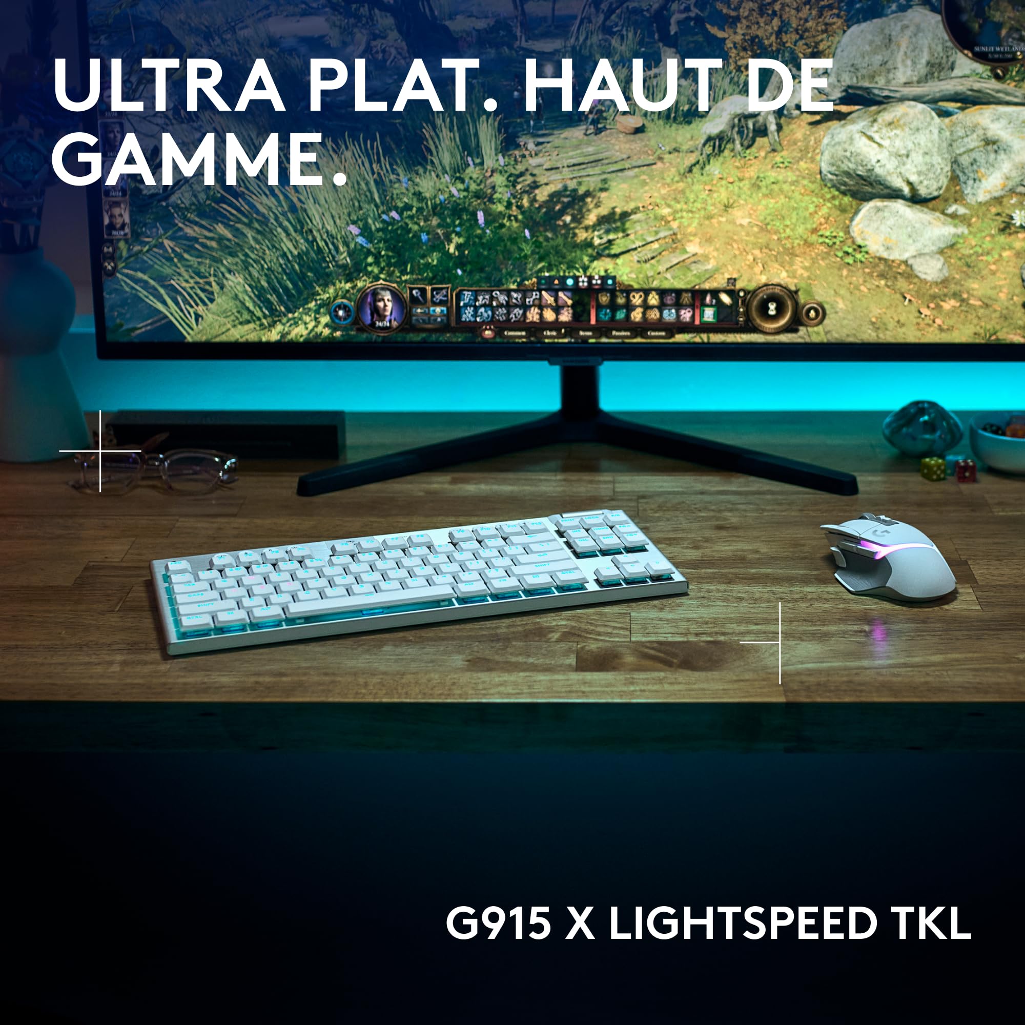 LOGITECH G915 X LIGHTSPEED TKL Wireless Gaming Keyboard White (FR)