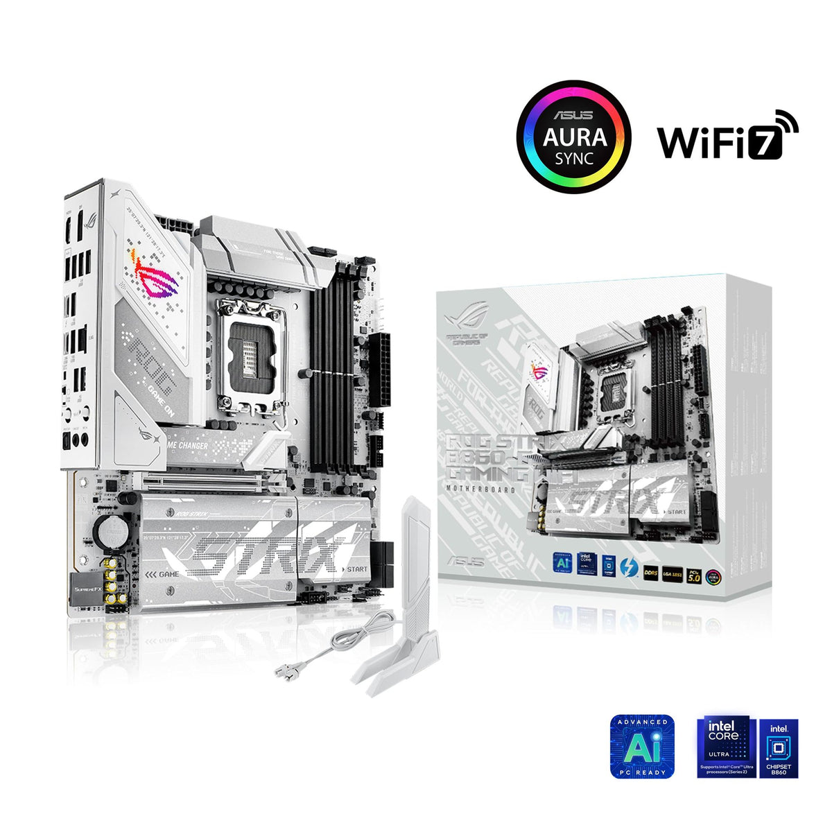 ASUS ROG STRIX B860-G GAMING WIFI LGA1851 DDR5 micro ATX MB 1xHDMI 1xDP 1xThunderBolt 4xM.2 4xSATA