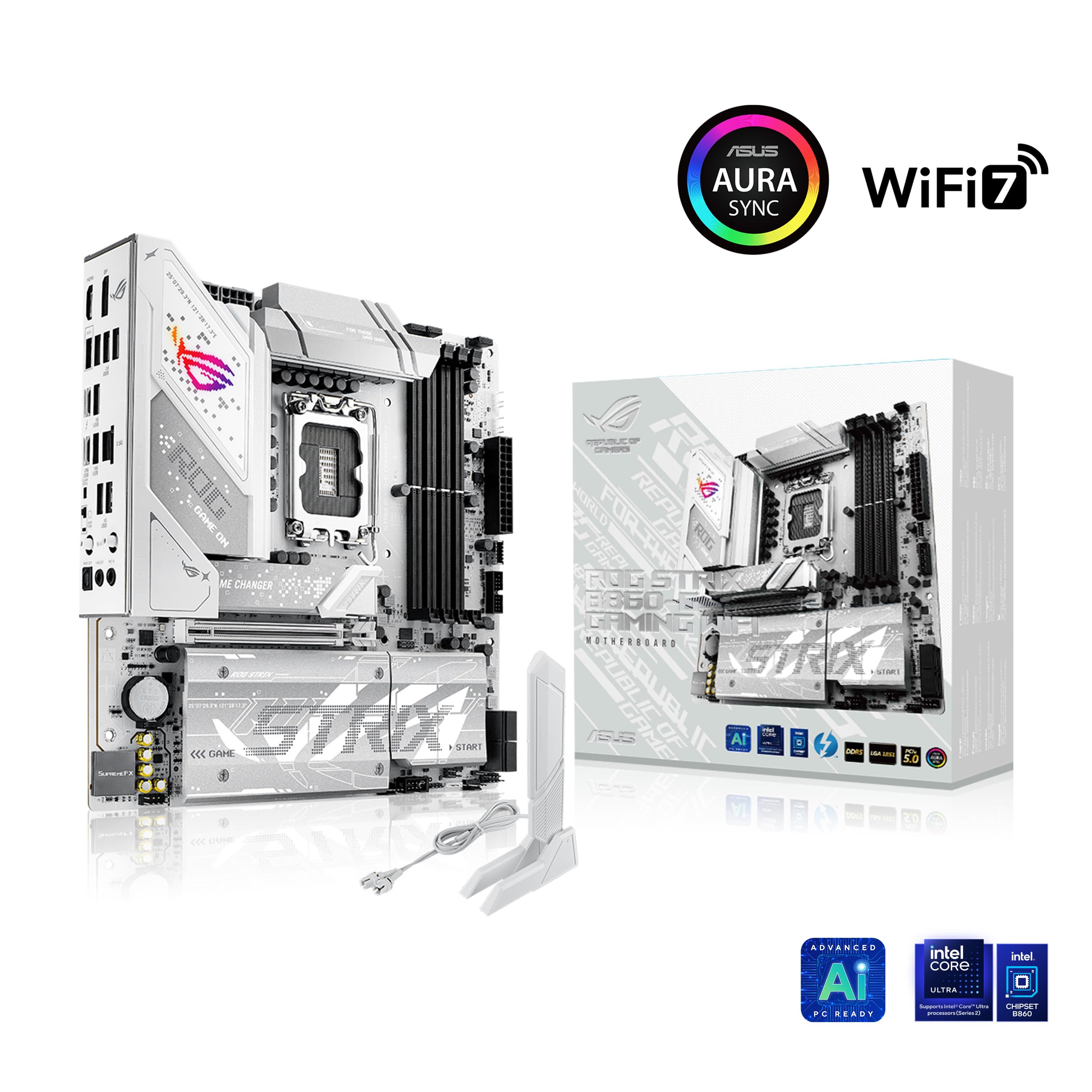 ASUS ROG STRIX B860-G GAMING WIFI LGA1851 DDR5 micro ATX MB 1xHDMI 1xDP 1xThunderBolt 4xM.2 4xSATA