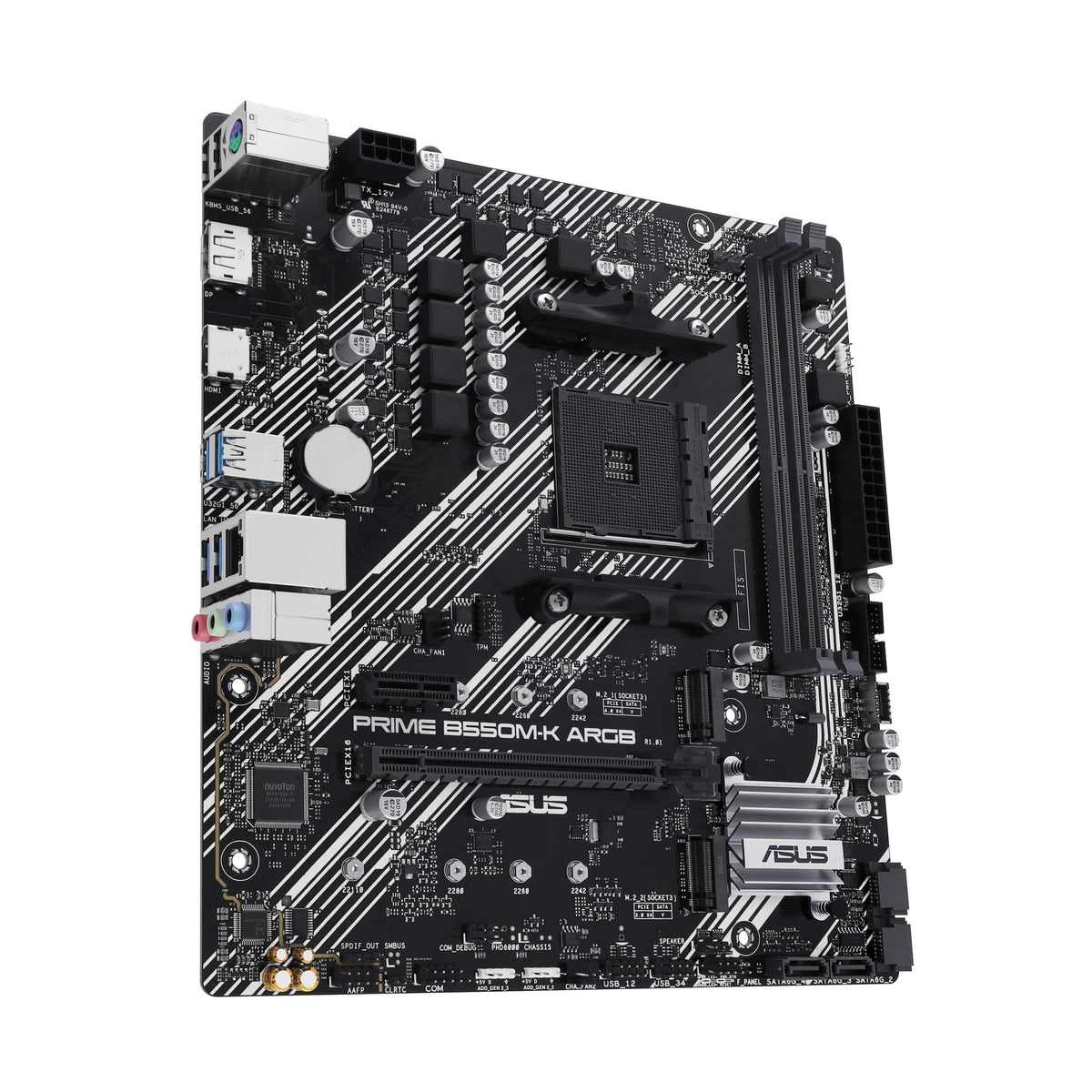 ASUS PRIME B550M-K ARGB AM4 2DDR4 microATX 4xSATA MB 1xHDMI 2.1 1xDP 1.4 2xM.2
