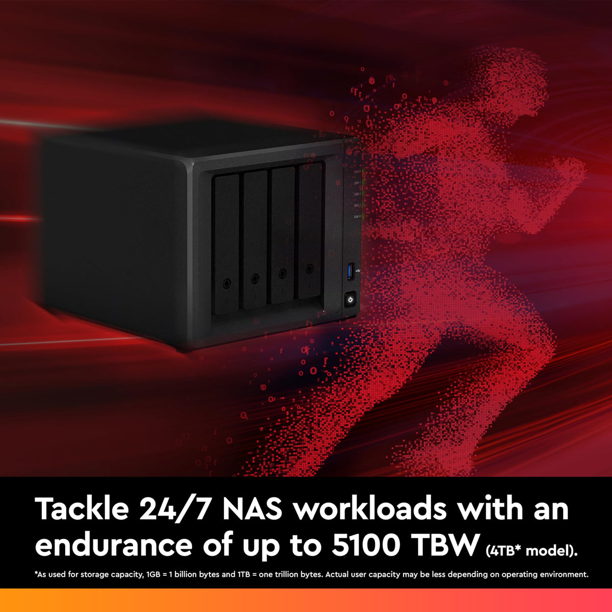 WD Red SSD SN700 NVMe 4To M.2 2280 PCIe Gen3 8Gb/s internal drive for NAS devices POWERED BY SANDISK