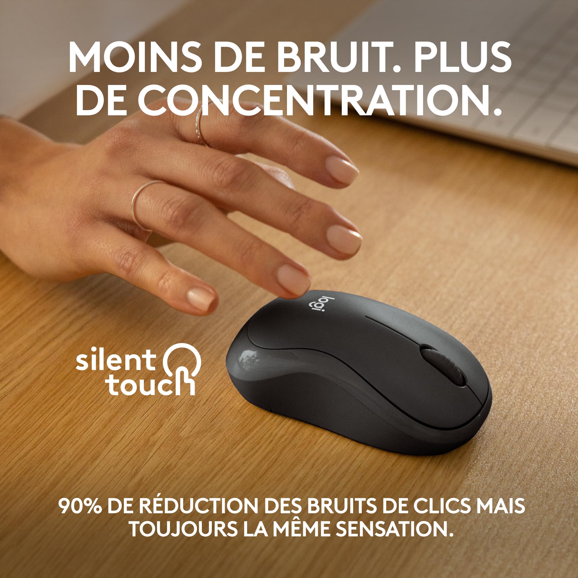 LOGITECH M240 Silent Mouse right and left-handed optical 3 buttons wireless Bluetooth graphite