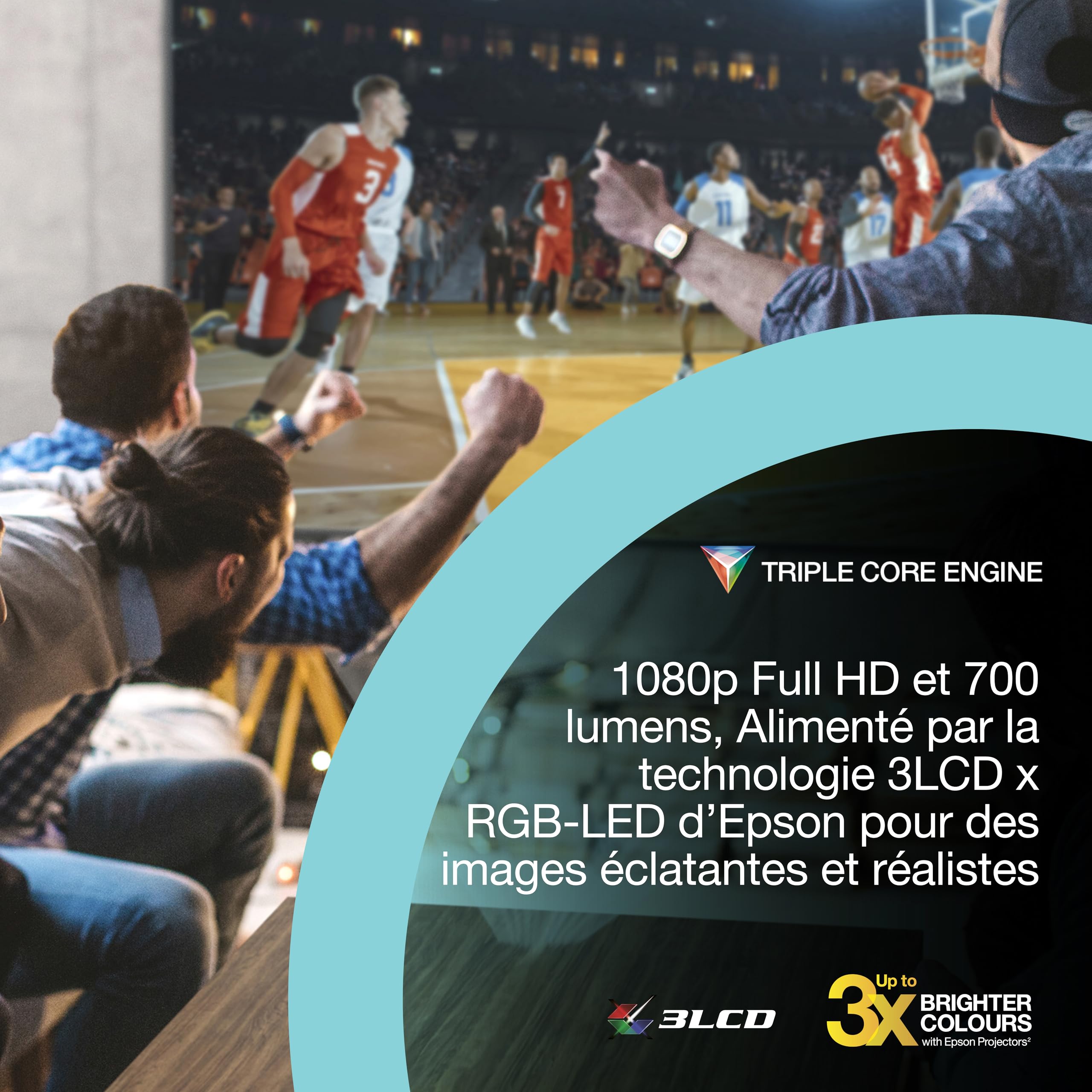 EPSON Lifestudio Pop EF-61W - Projecteur 3LCD - portable - 700 lumens -  Full HD 16:9 wireless  Bluetooth - Blanc diamant