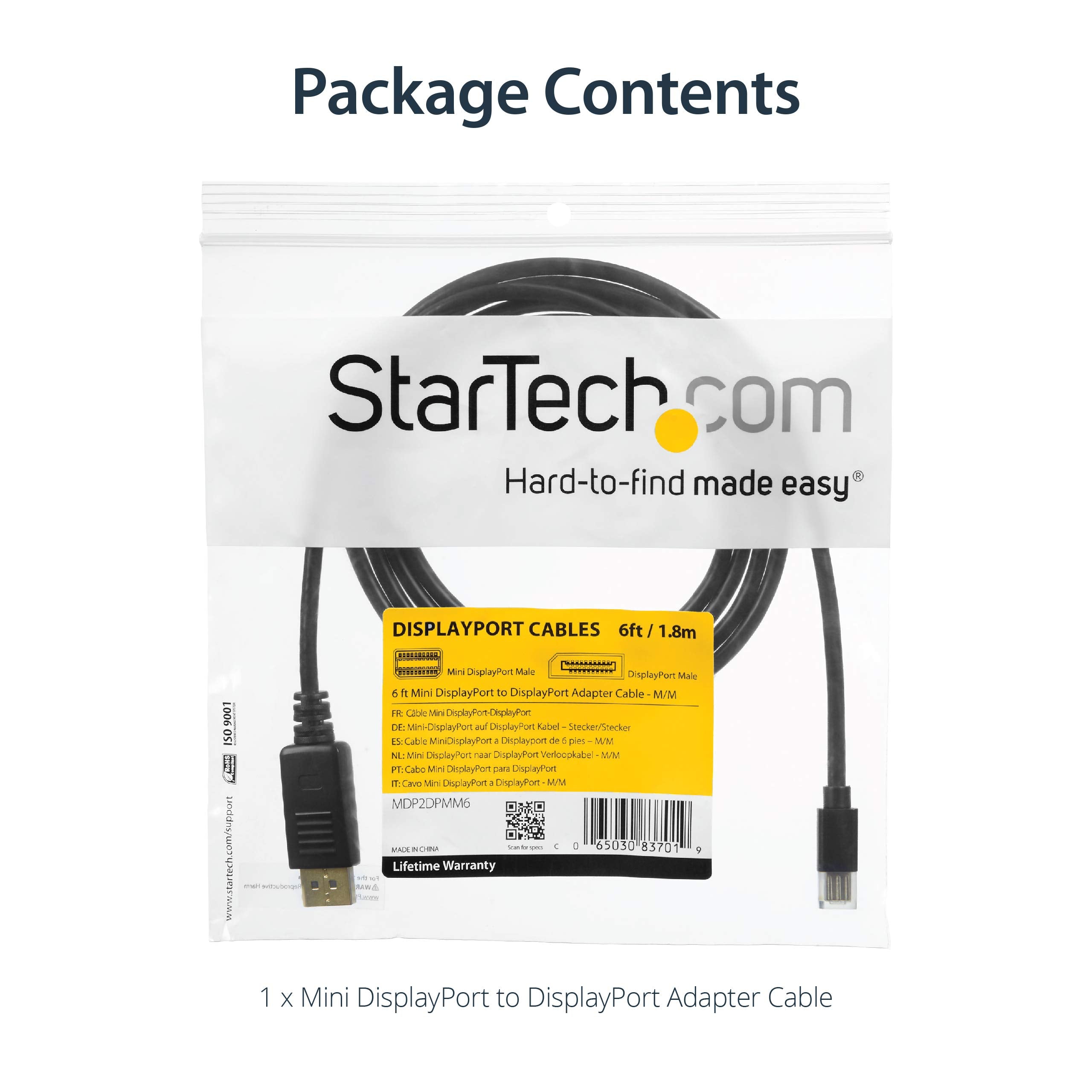 4m Mini DisplayPort to DP Adapter Cable
