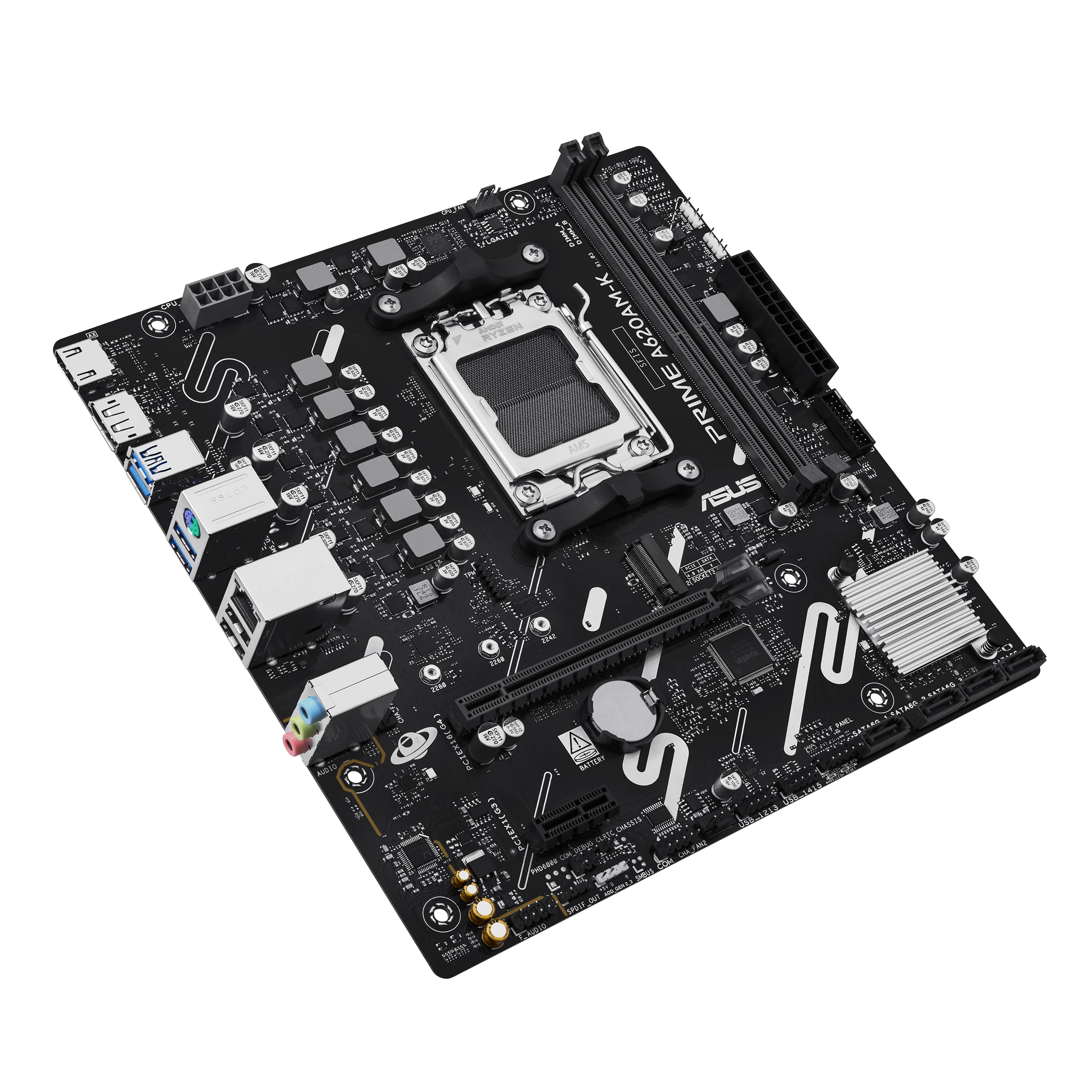 ASUS AMD A620A mATX motherboard 2xDDR5 1xHDMI 2.1 1xDP 1.4 1xM.2 4xSATA