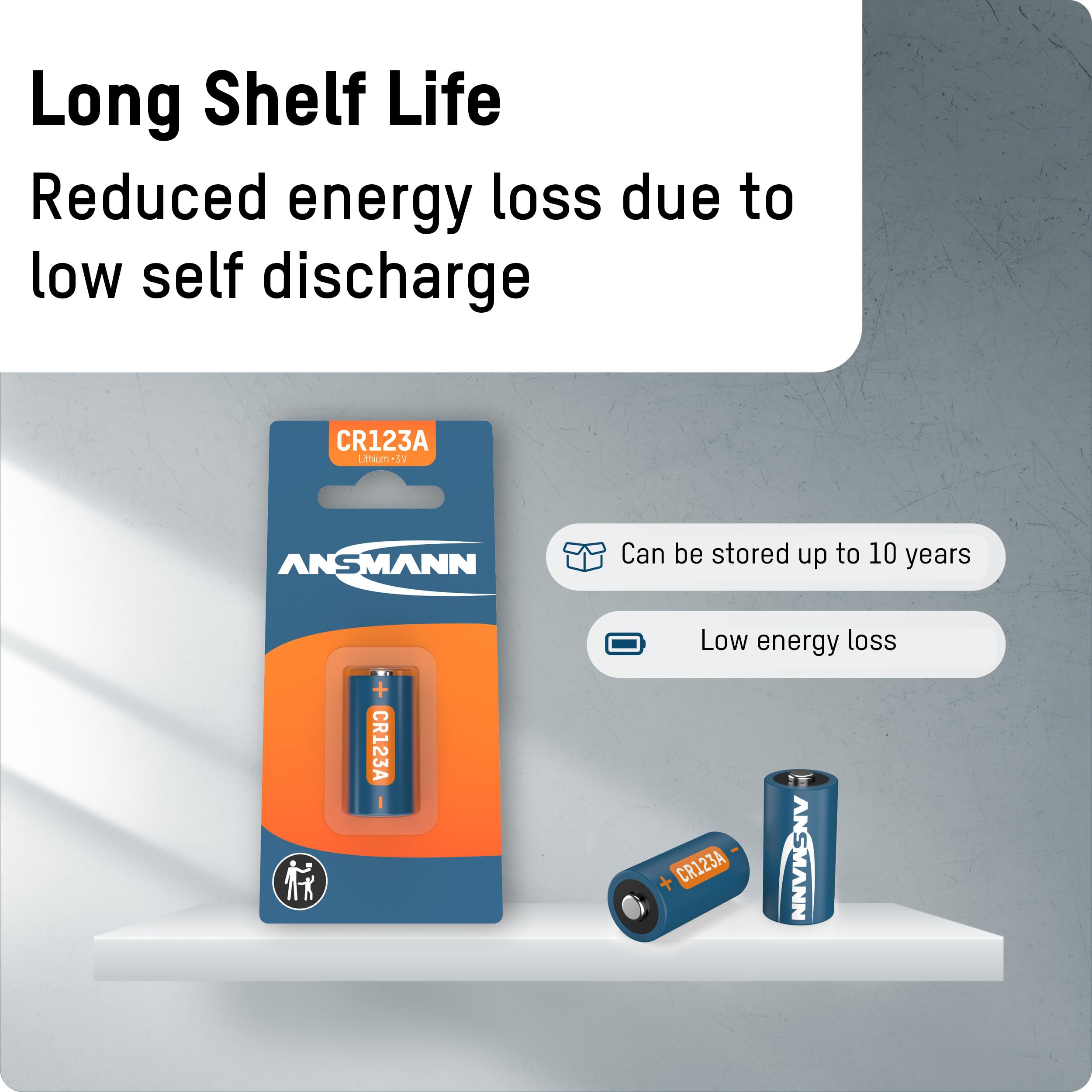 ANSMANN Piles lithium 5020012 CR123A blister de 1
