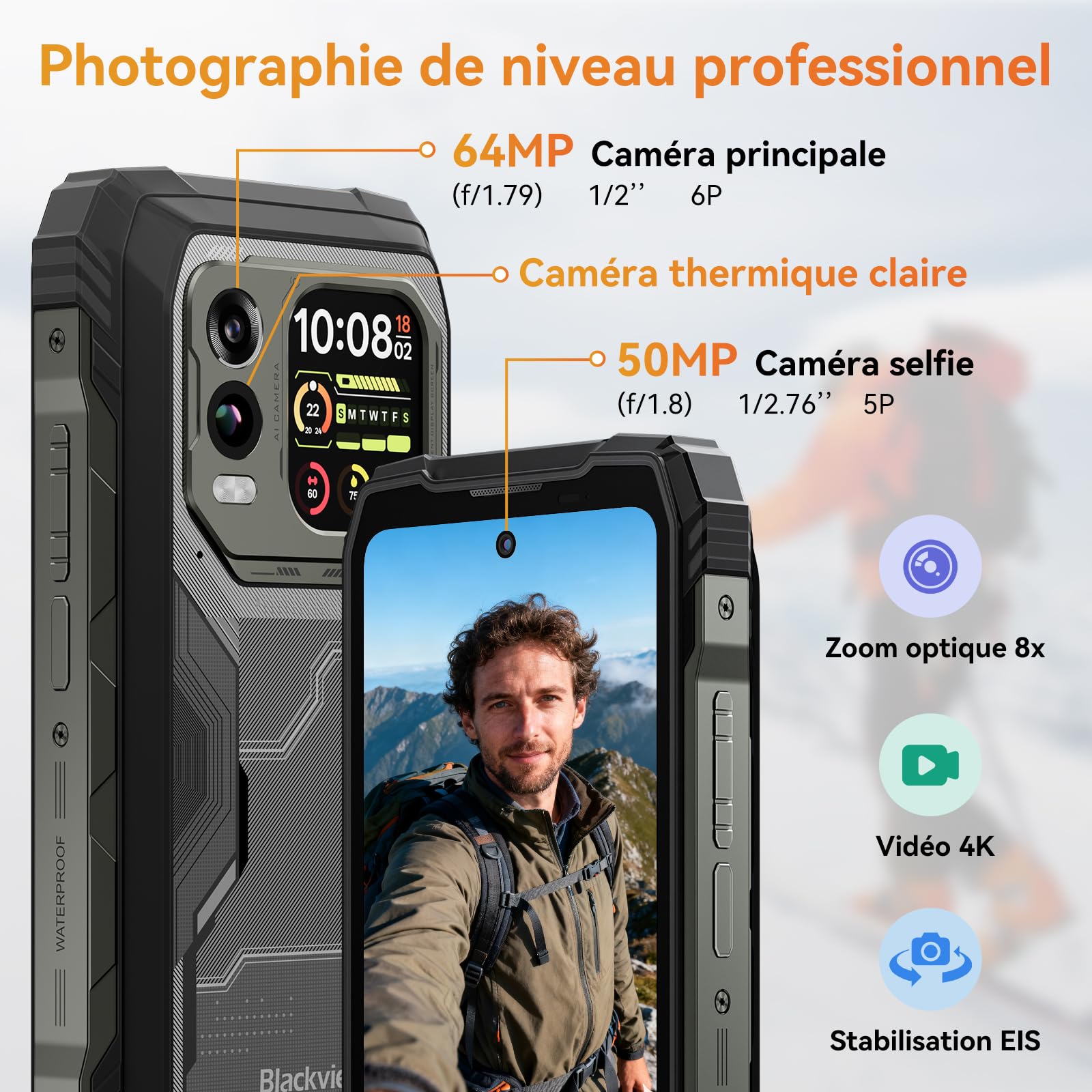 Blackview Xplore 1 (5G - 6.78'' - 512 Go, 16 Go RAM - 20000mAh) Noir