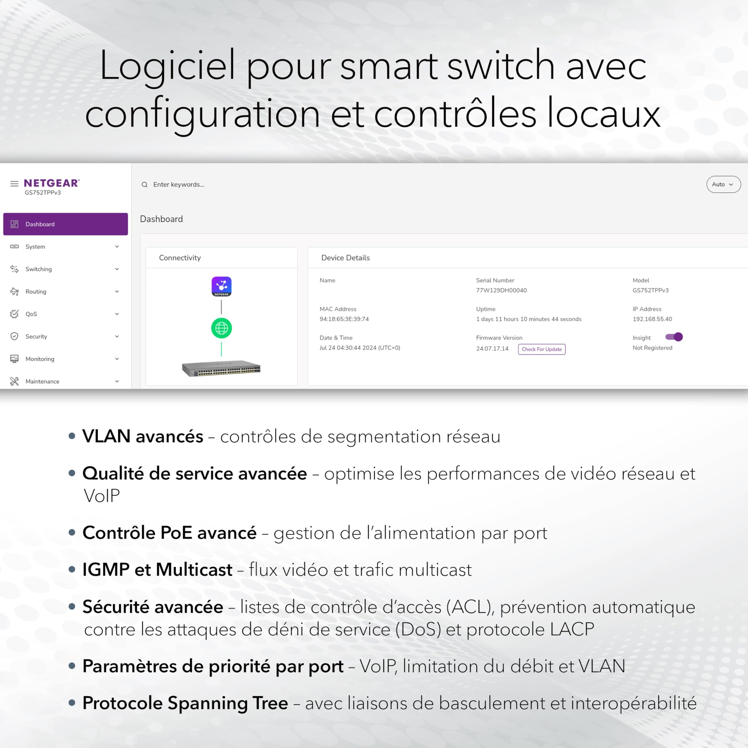 NETGEAR 8P 10G/MG Smart Switch