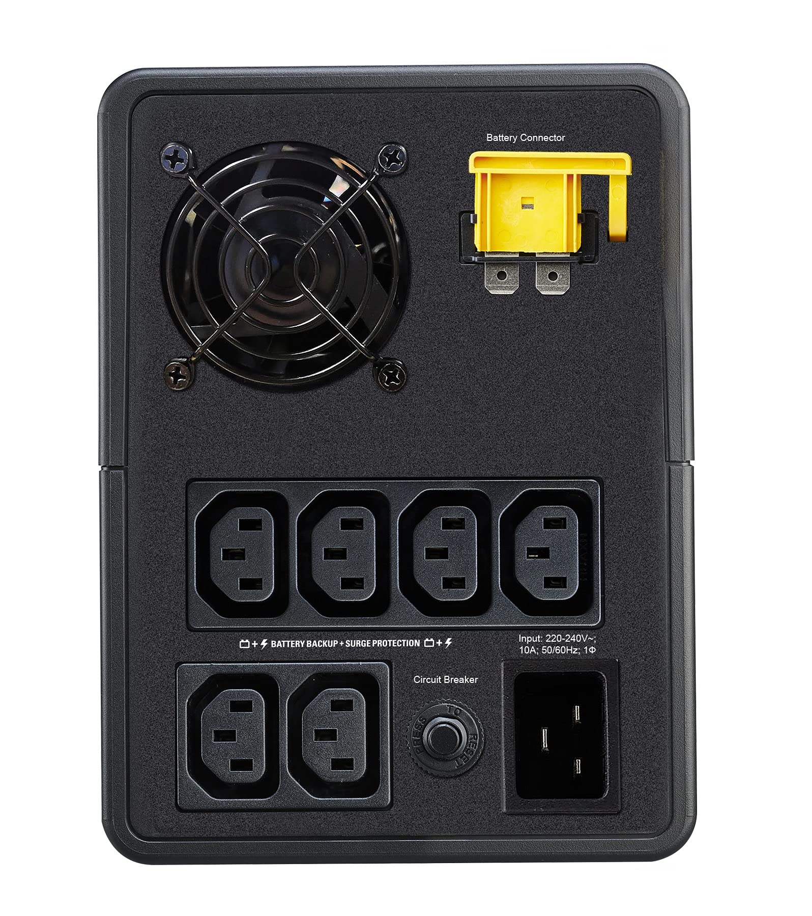 APC Easy UPS BVX Series BVX2200LI UPS AC 220-240V 1200Watt 2200VA 9Ah output connectors 6 Black