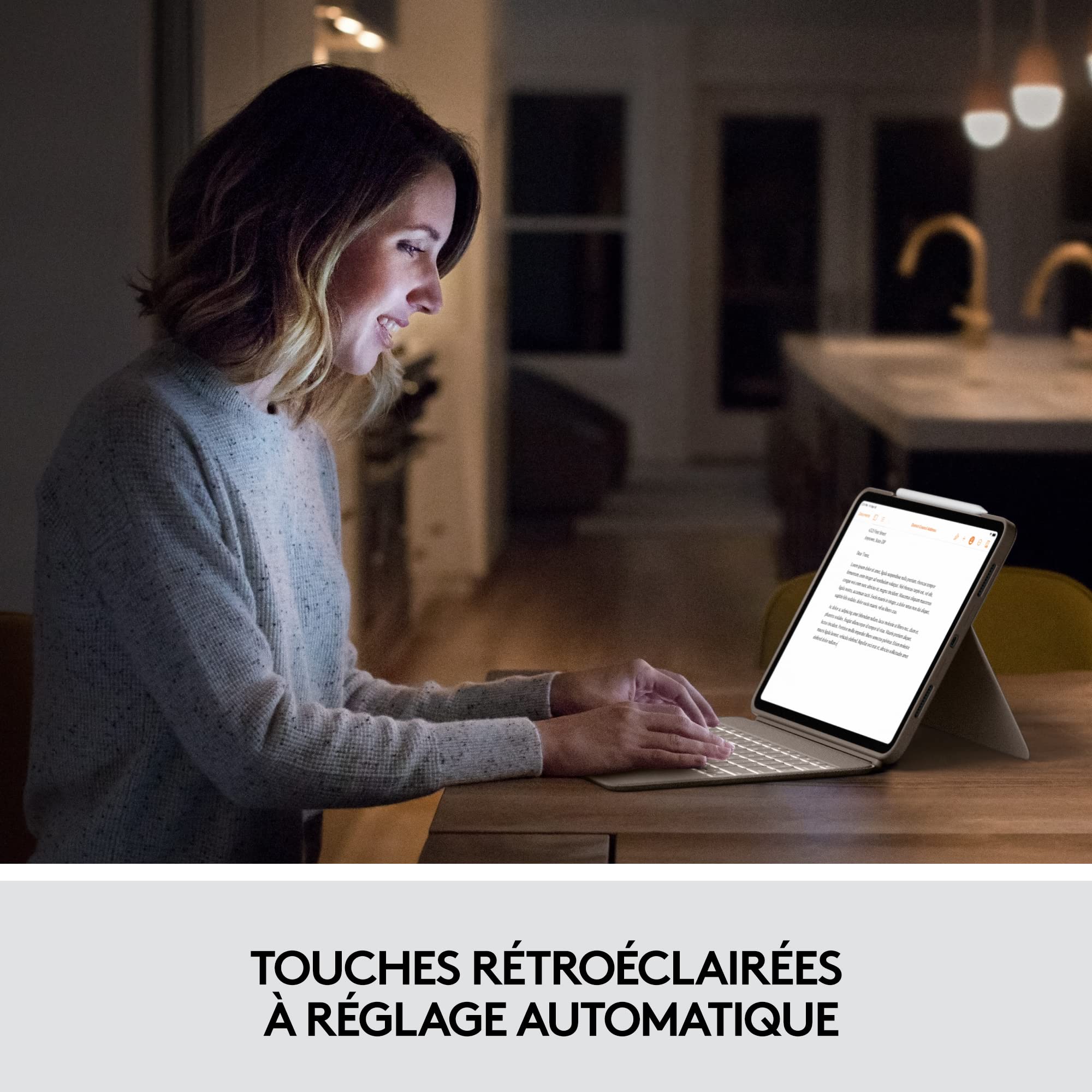 LOGITECH Combo Touch for iPad Pro 12.9p 5th generation Sand Central (FR)