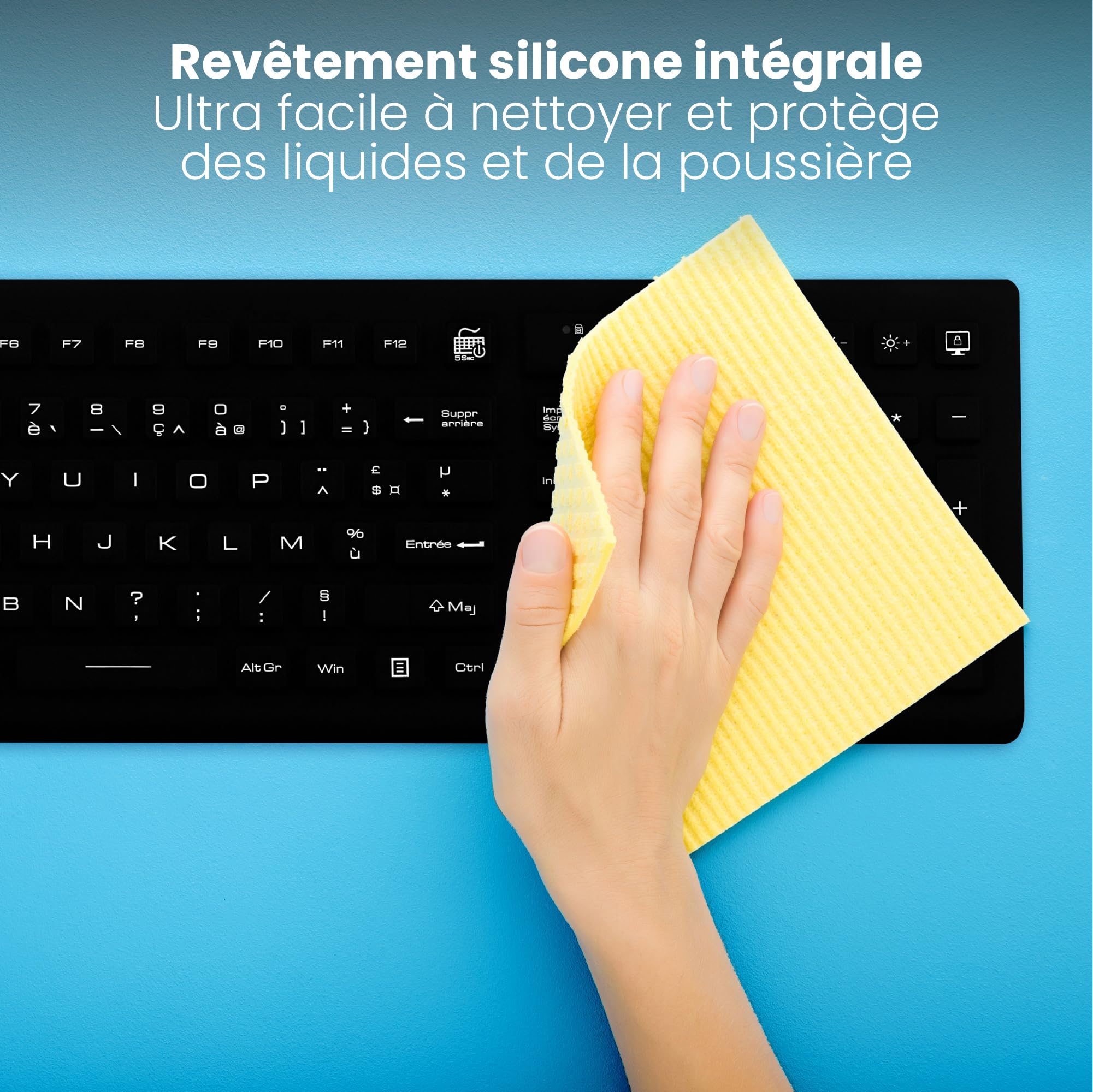 TNB IP68 medical wired keyboard (FR)