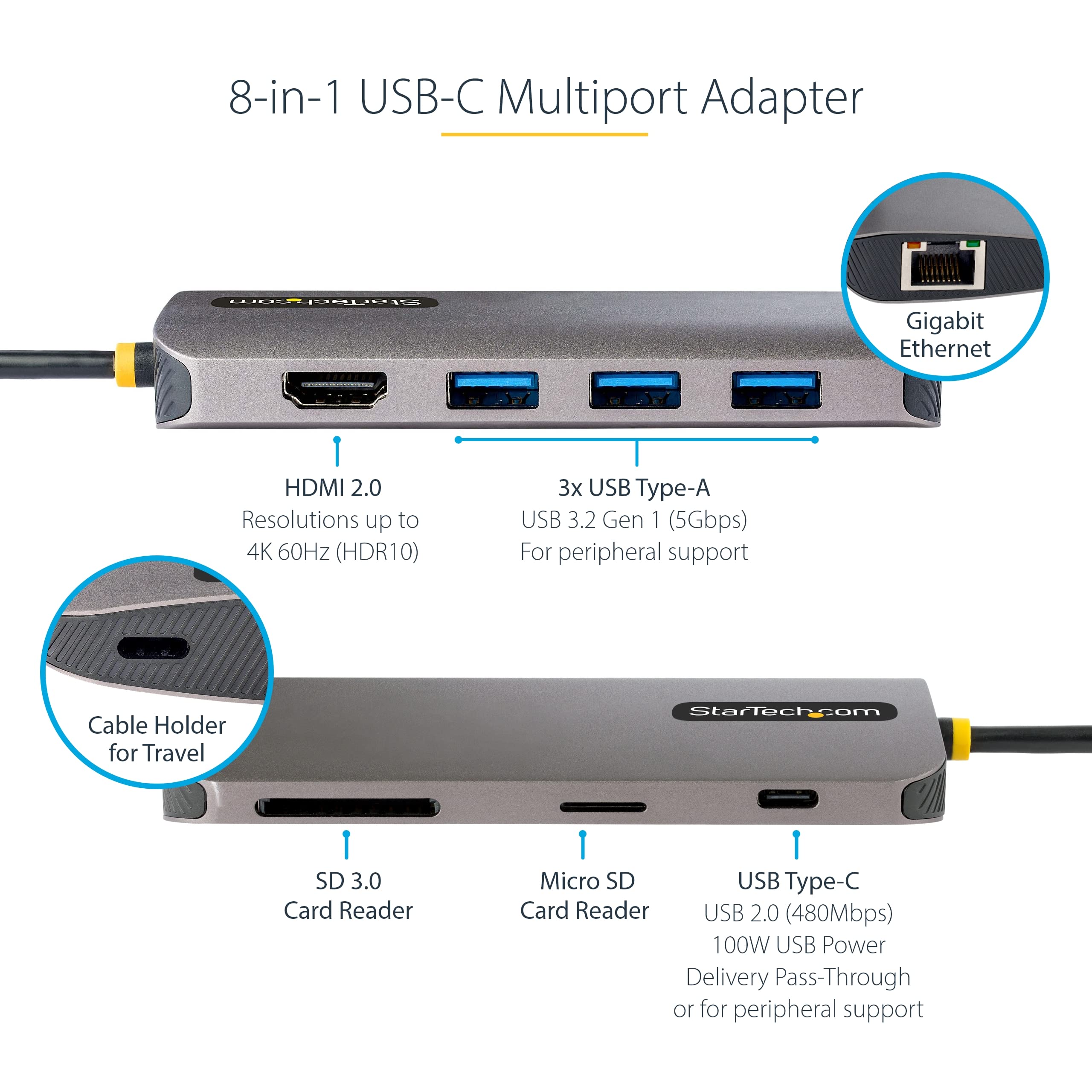 USB C Multiport Adpt 4K 60Hz HDMI PD