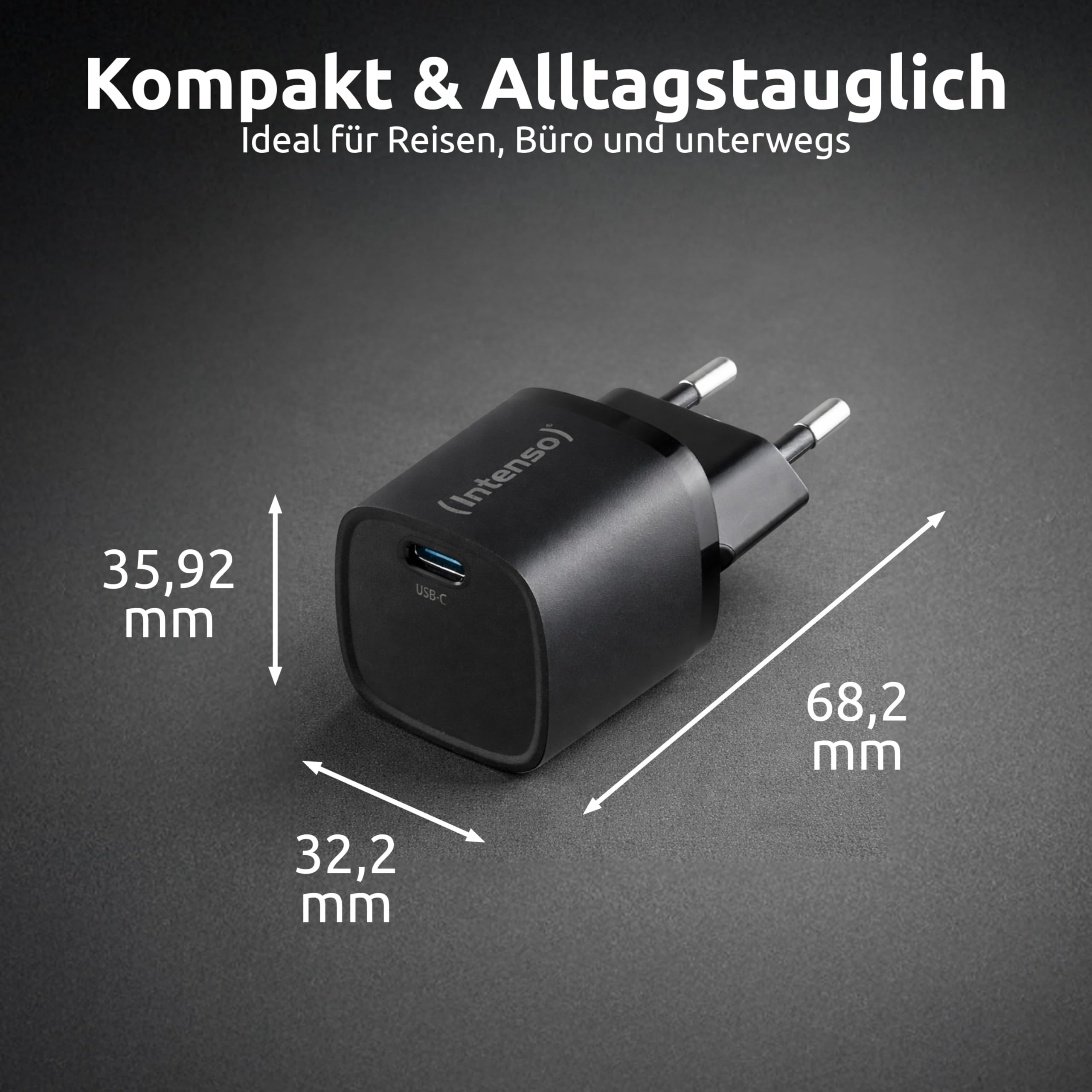 INTENSO CHARGEUR SECTEUR USB TYPE C 30 W GaN - NOIR