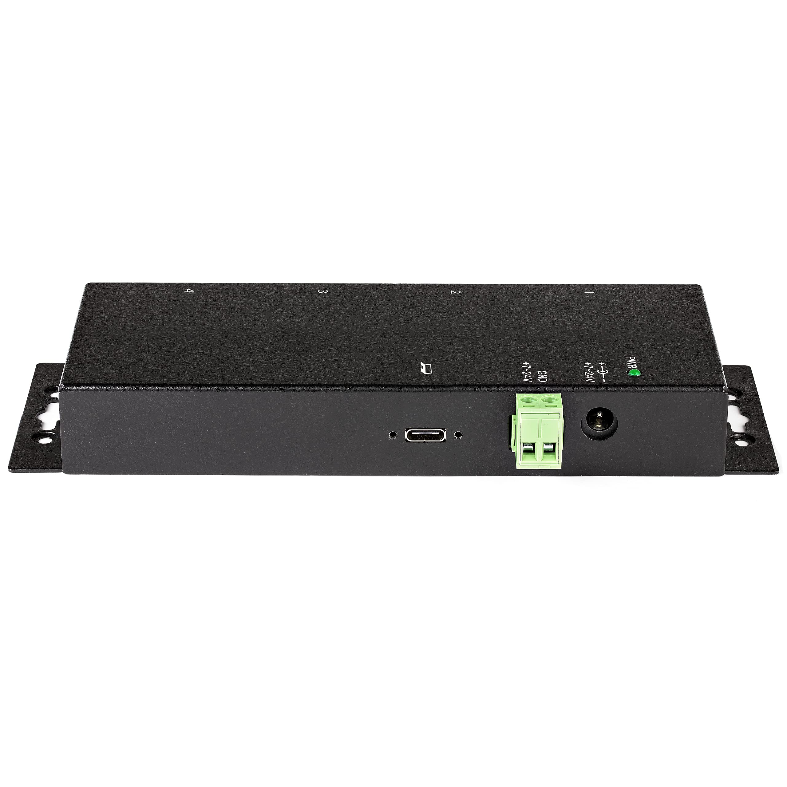 4 Port Industrial USB C Hub 10Gbps 2C/2A