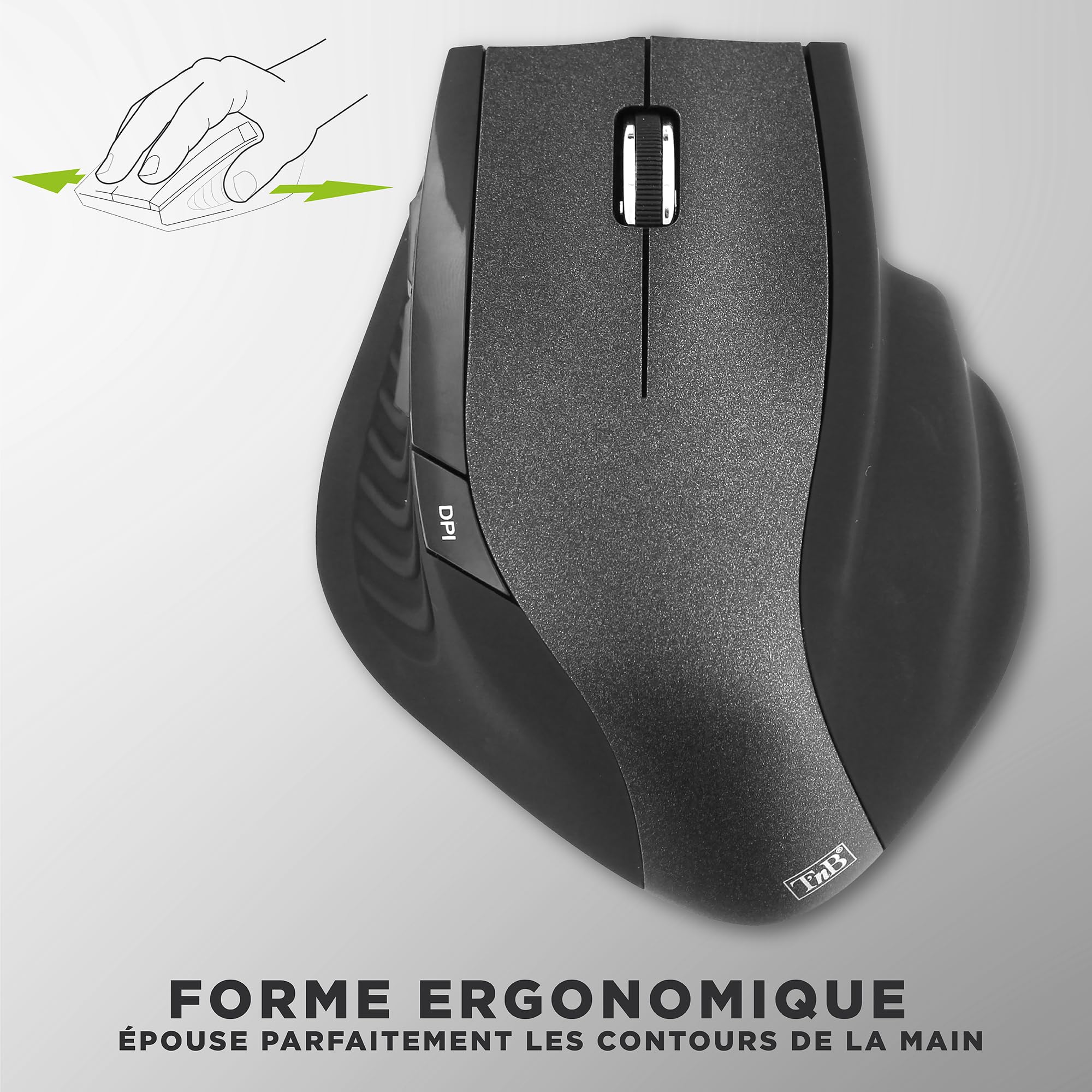 TNB ERGO Line Ergonomic Wireless Mouse Optimized Design For Comfortable Use