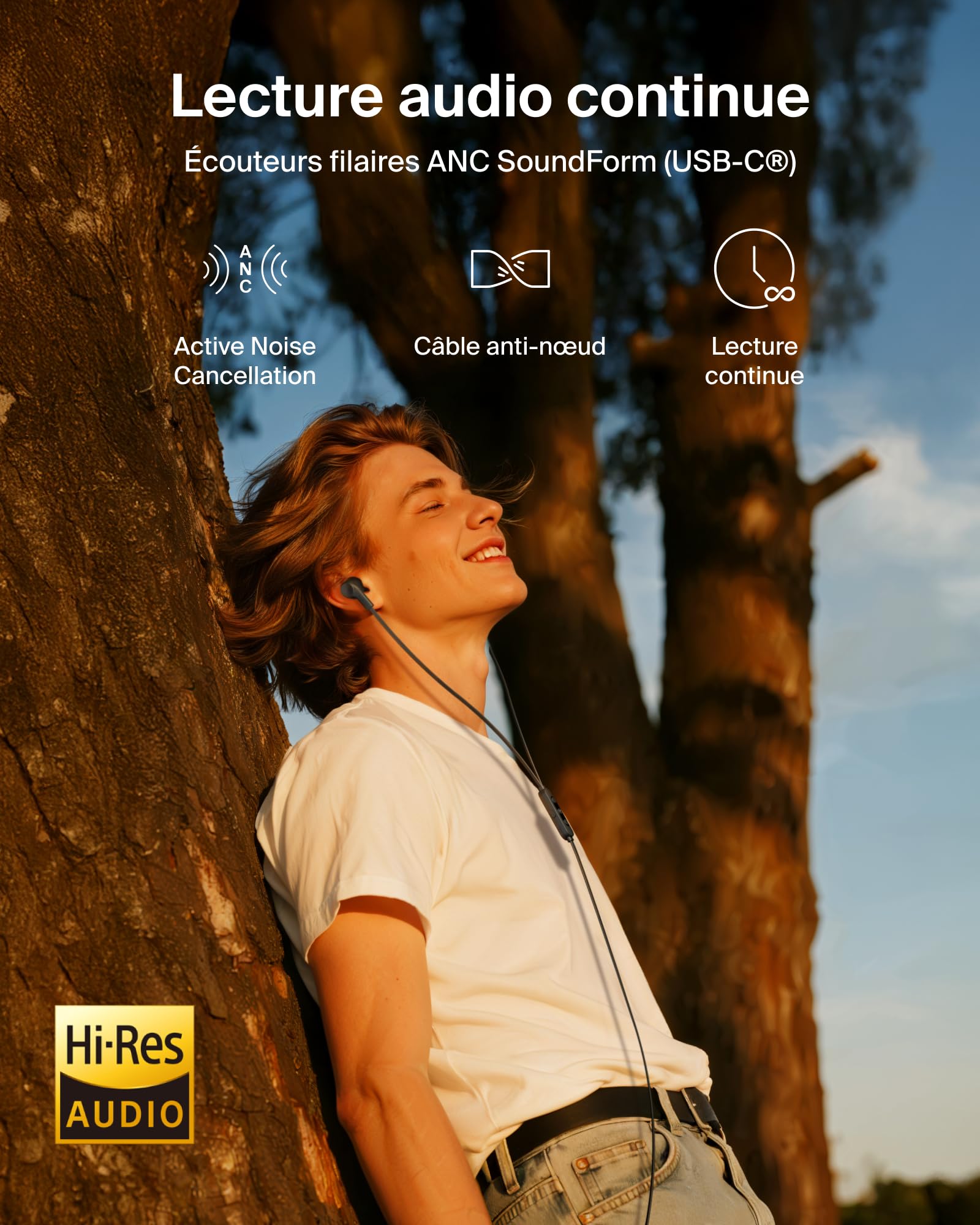 BELKIN SoundForm ANC Wired Eearbuds USB-C Black