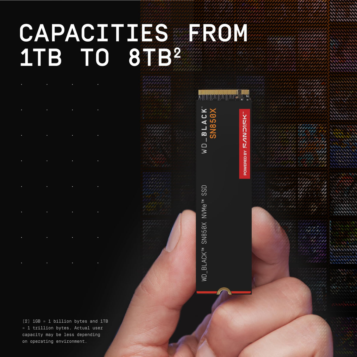 WD Black 1To SN850X NVMe SSD Supremely Fast PCIe Gen4 x4 M.2 internal single-packed POWERED BY SANDISK