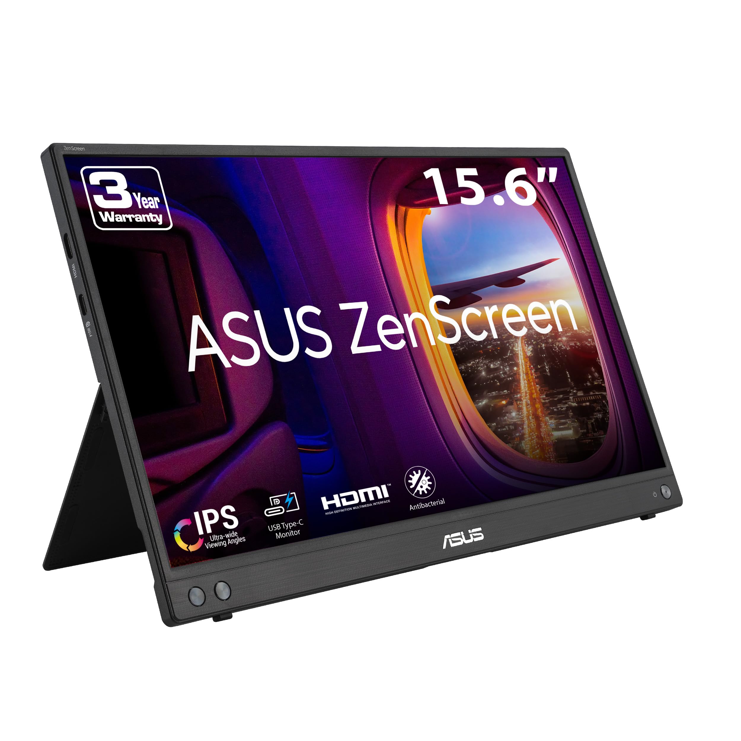 "ASUS MB16AHV écran plat de PC 39,6 cm (15.6"") 1920 x 1080 pixels Full HD LCD Noir"