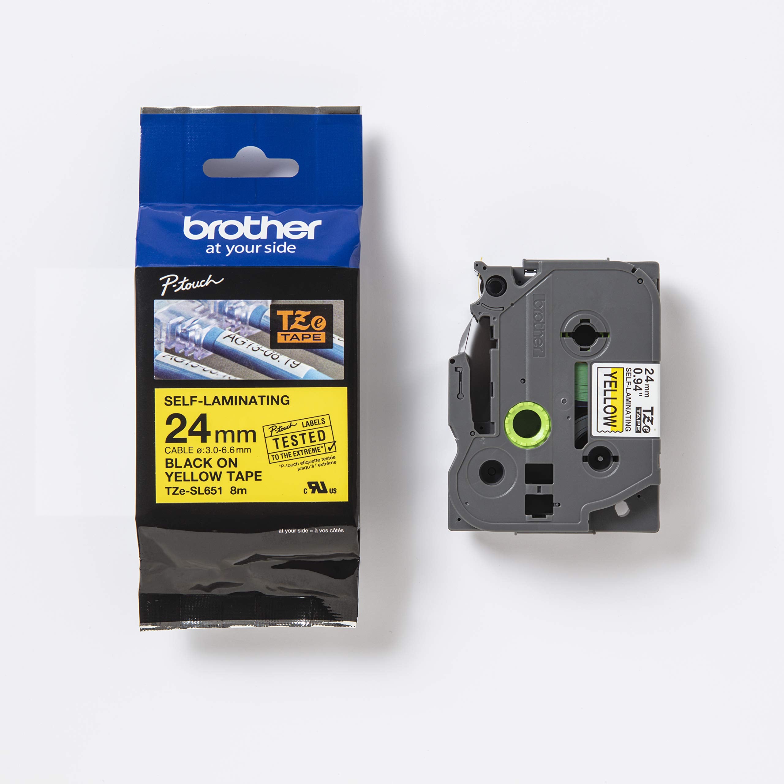 BROTHER TZeSL651 tape Black on Yellow 24mm