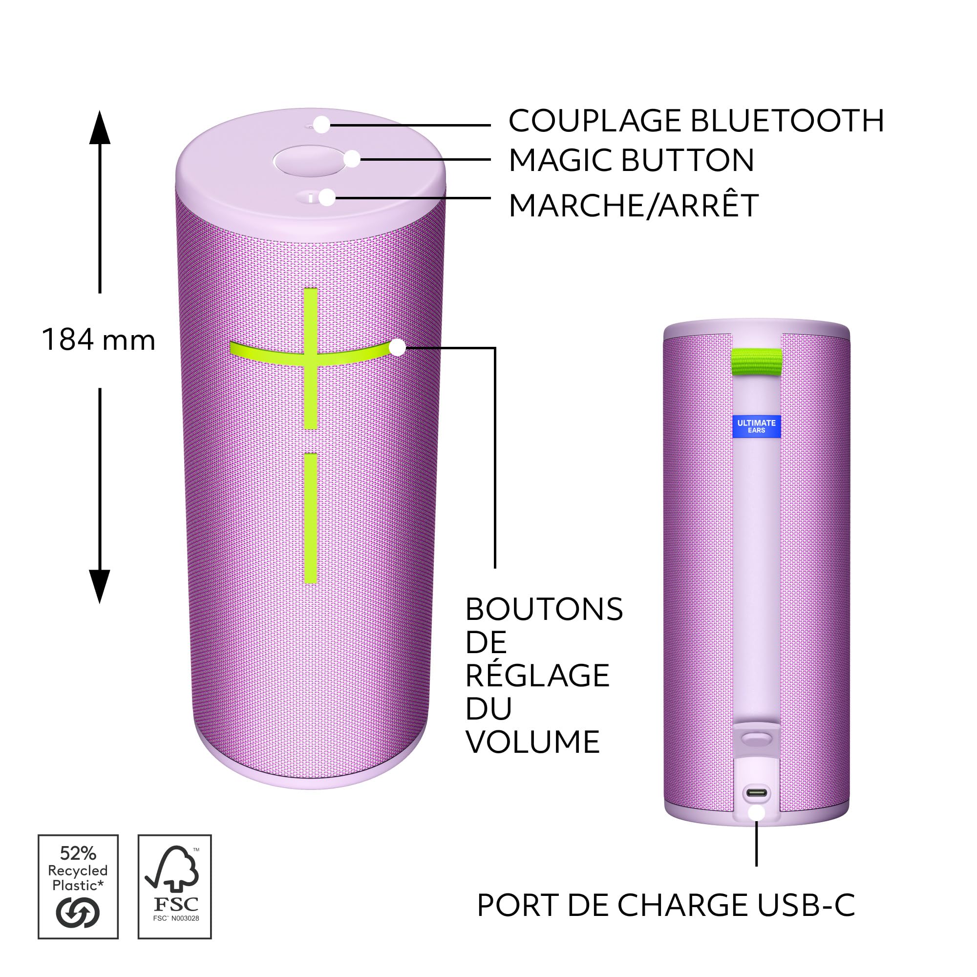 LOGITECH Ultimate Ears BOOM 4 Lilac