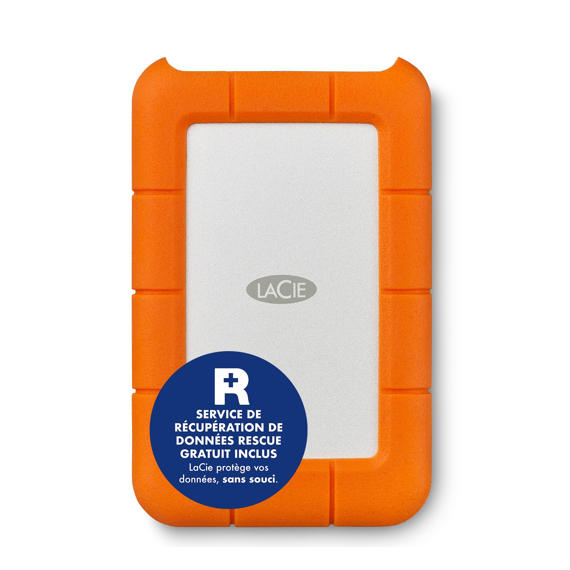 LACIE RUGGED 1To USB-C USB3.0 rÃ©sistant aux chutes. compressements et Ã  la pluie. utilisation tout terrain. orange